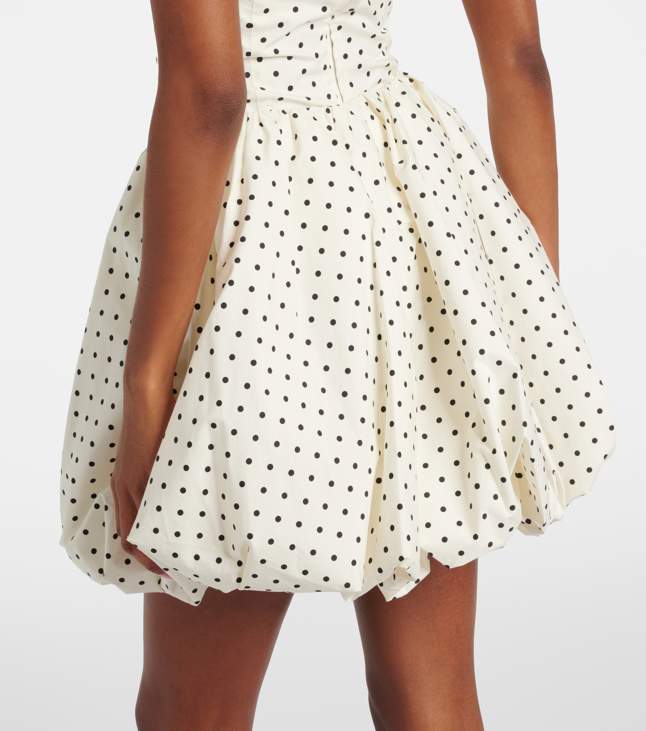 Rotate Balloon polka-dot poplin miniskirt
