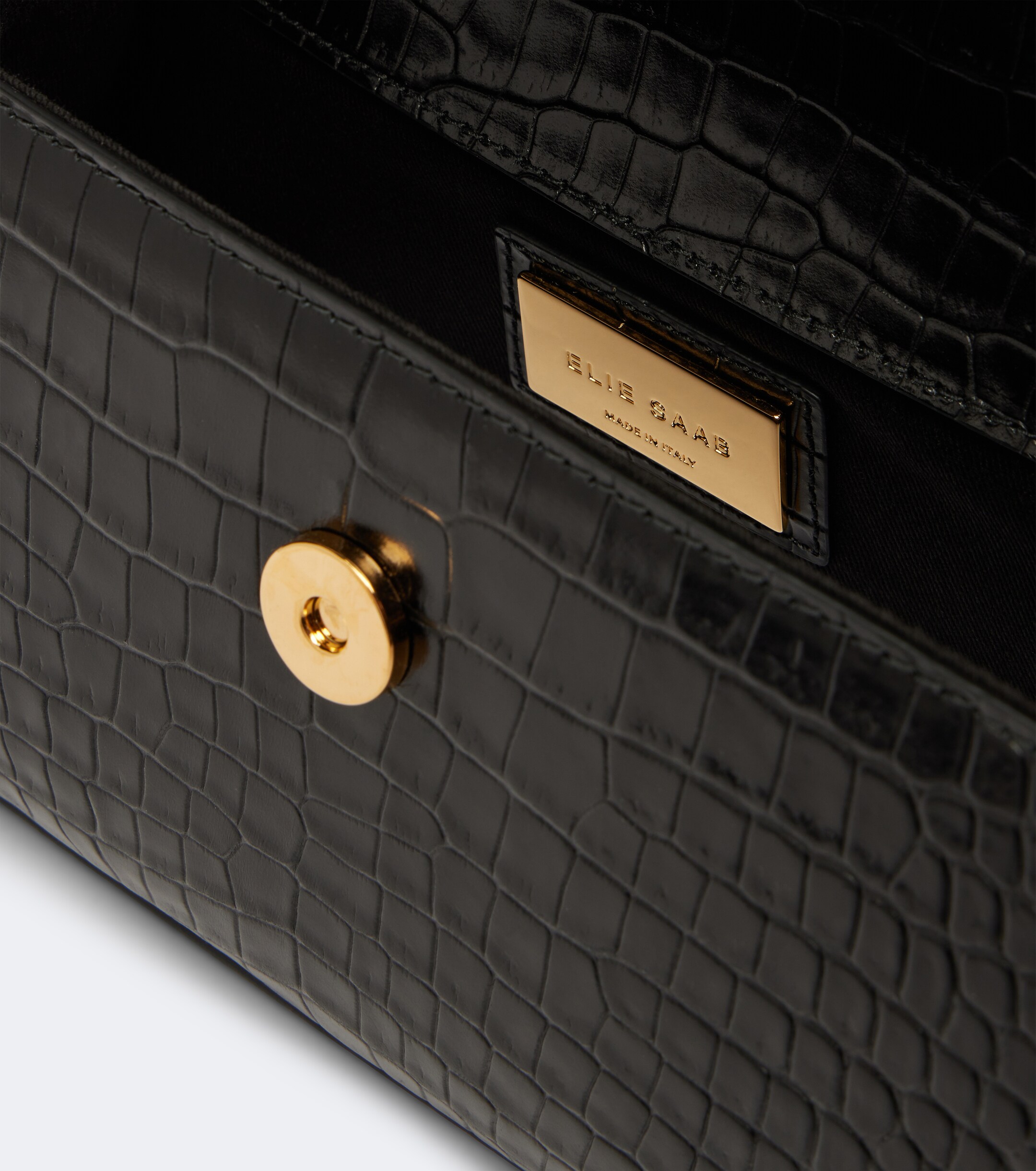 Elie Saab Petit Wave croc-effect leather top-handle bag