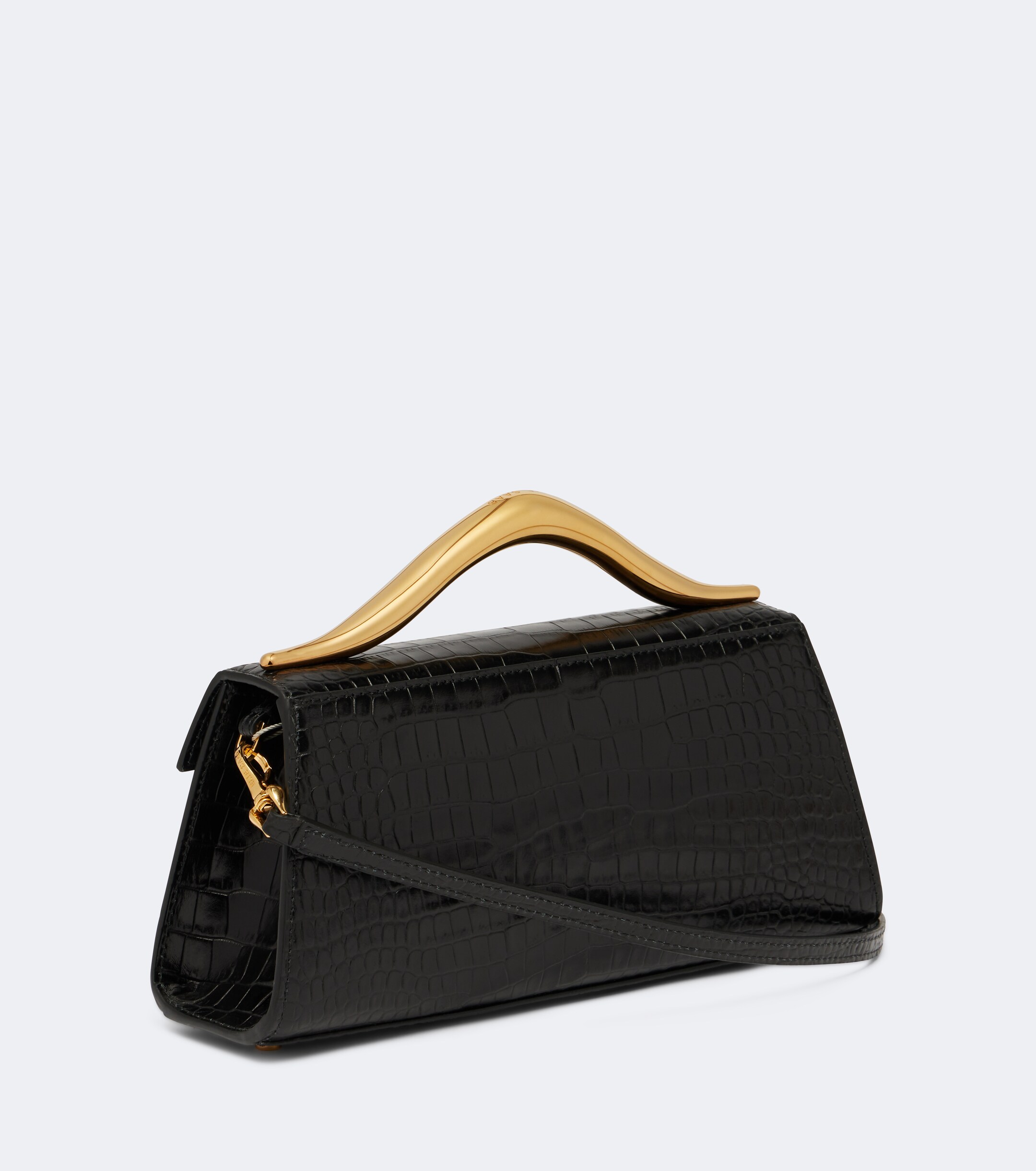 Elie Saab Petit Wave croc-effect leather top-handle bag
