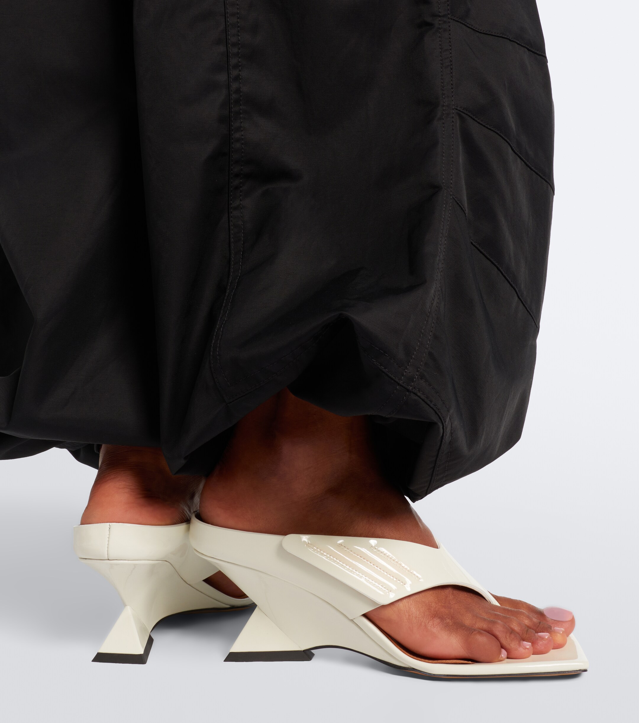 THE ATTICO The Attico Cheope patent leather wedge sandals