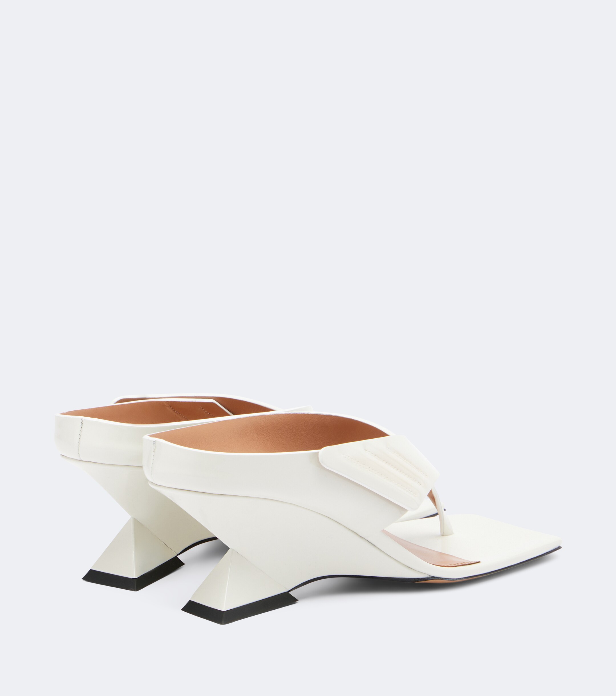THE ATTICO The Attico Cheope patent leather wedge sandals
