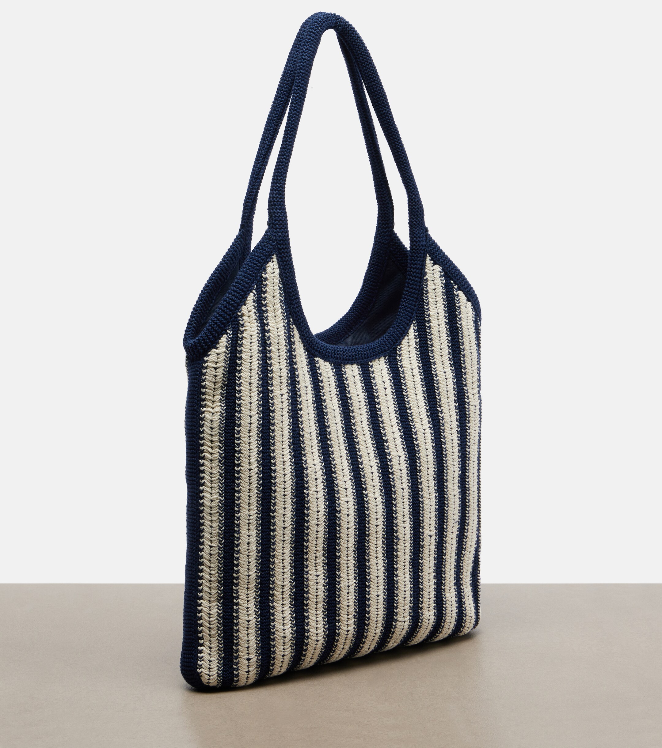 Miu Miu Ivy Medium striped crochet shopper