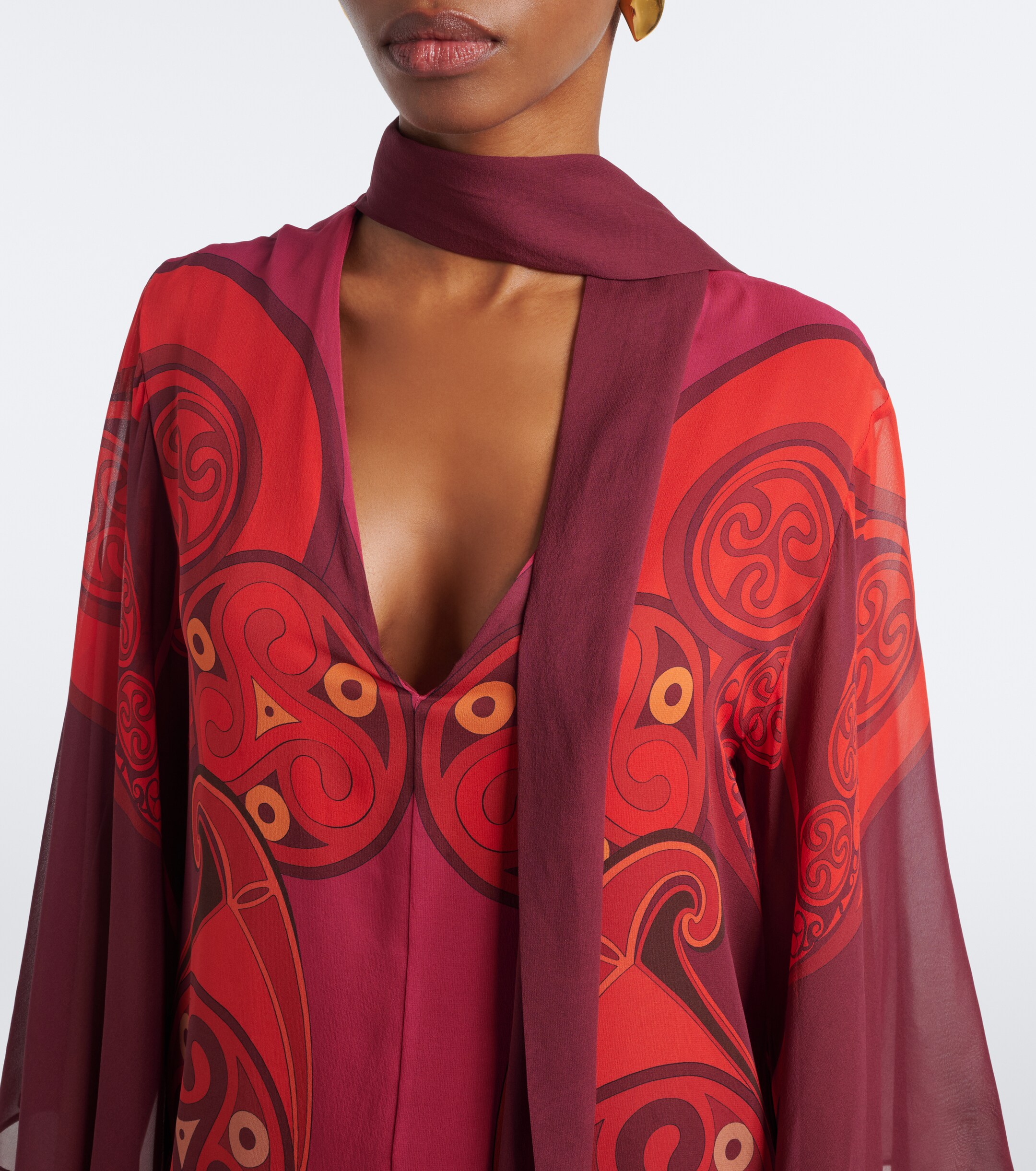 La DoubleJ La DoubleJ Alchemy printed silk georgette midi dress