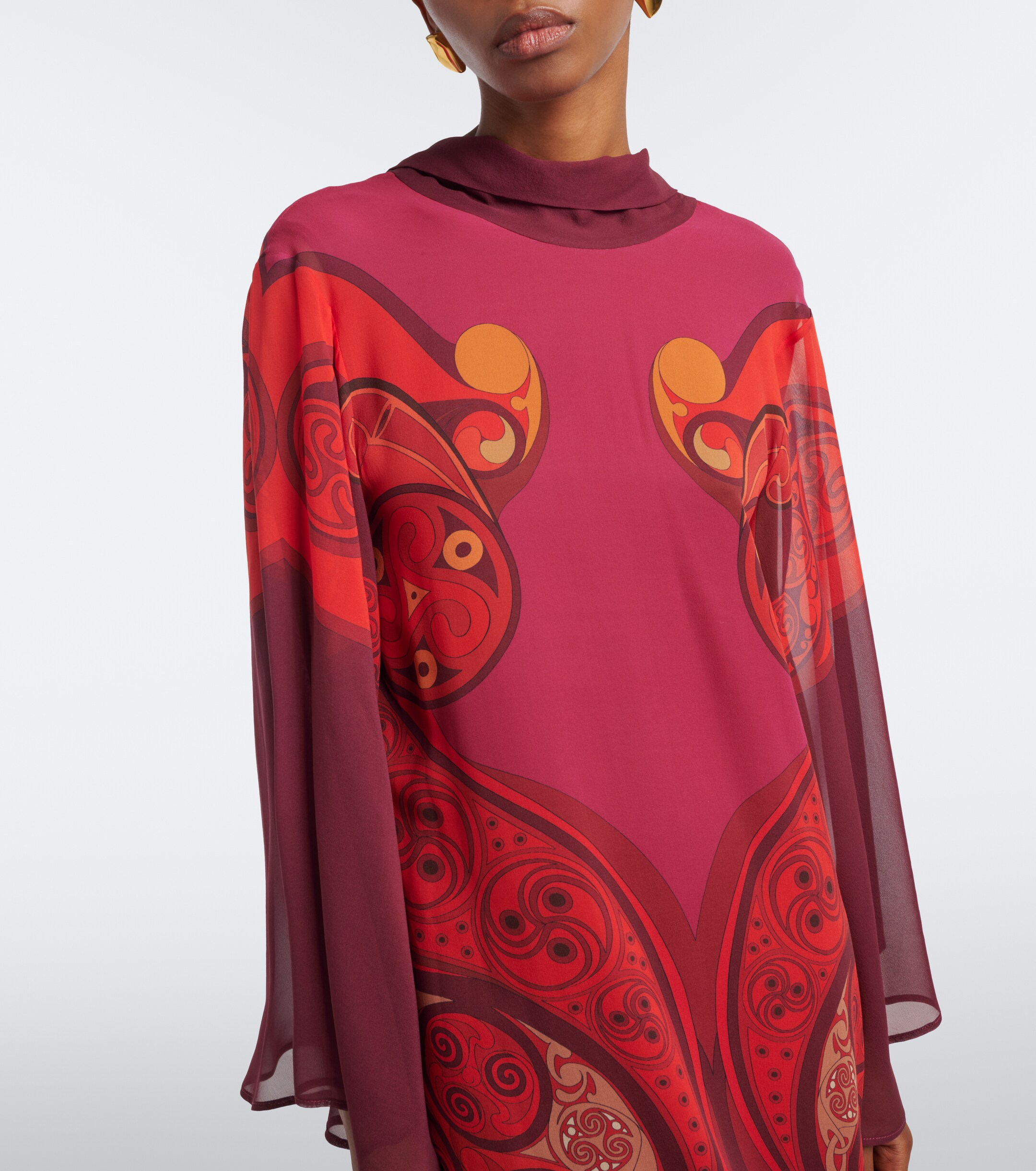 La DoubleJ La DoubleJ Alchemy printed silk georgette midi dress