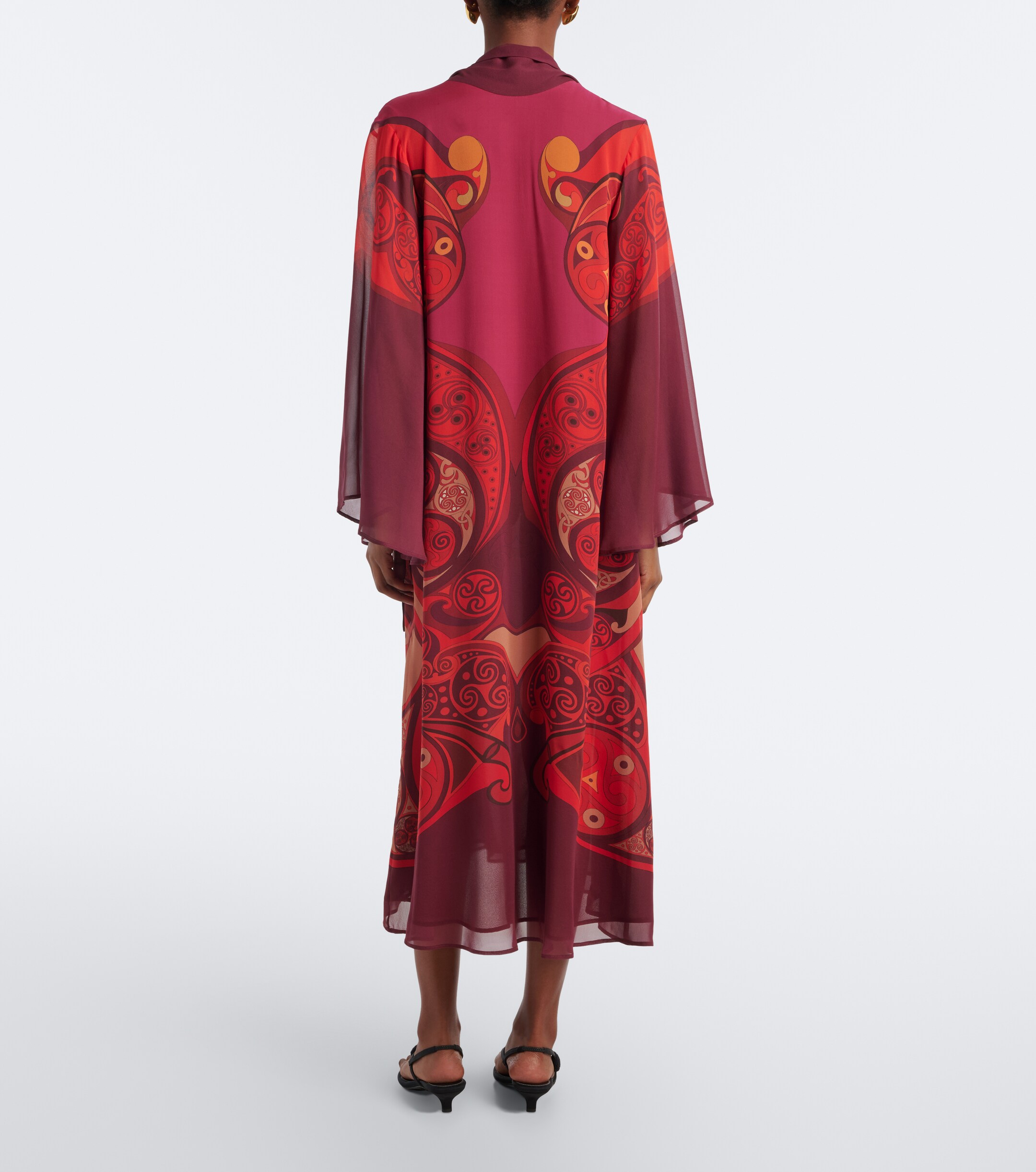 La DoubleJ La DoubleJ Alchemy printed silk georgette midi dress