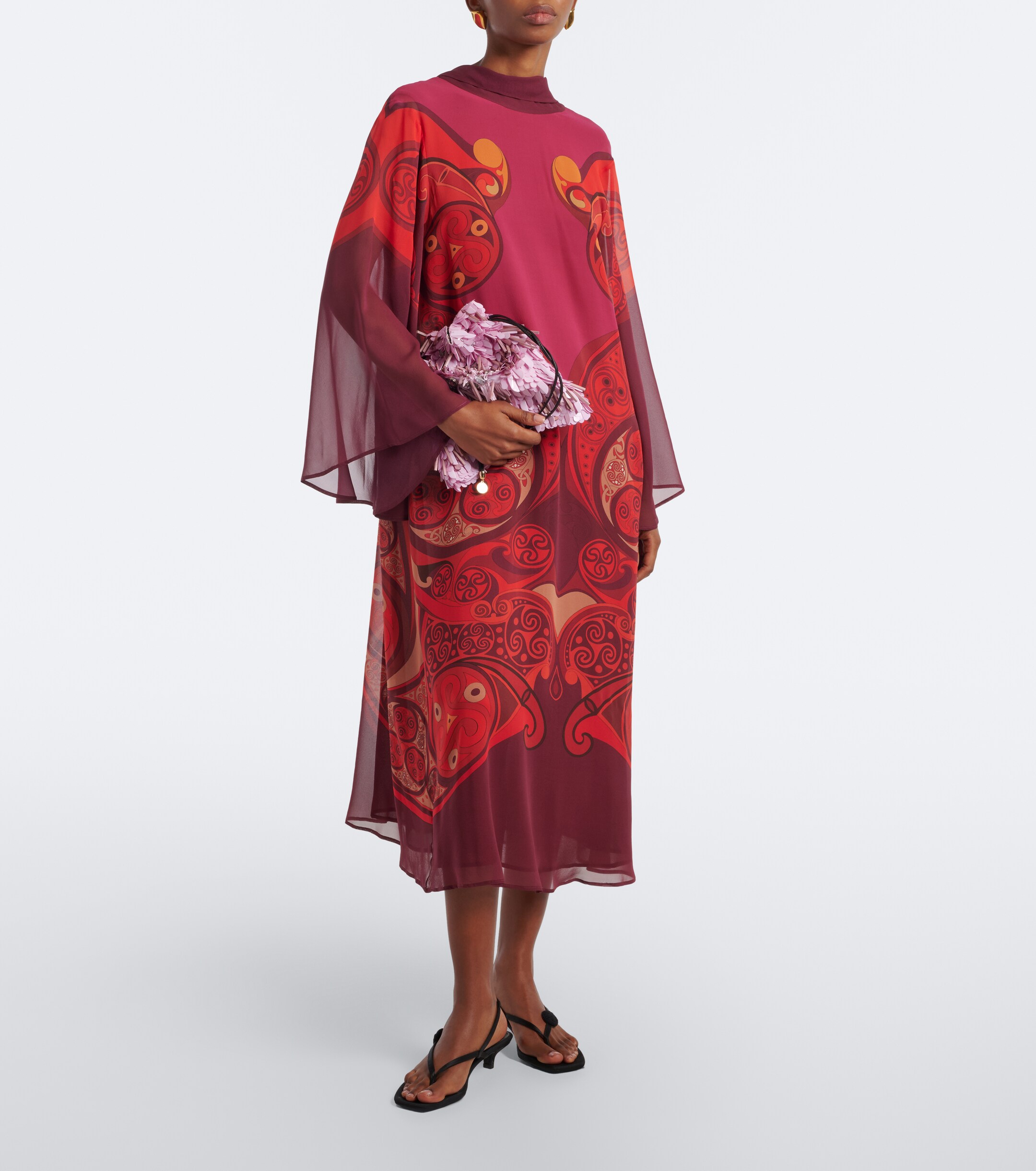 La DoubleJ La DoubleJ Alchemy printed silk georgette midi dress