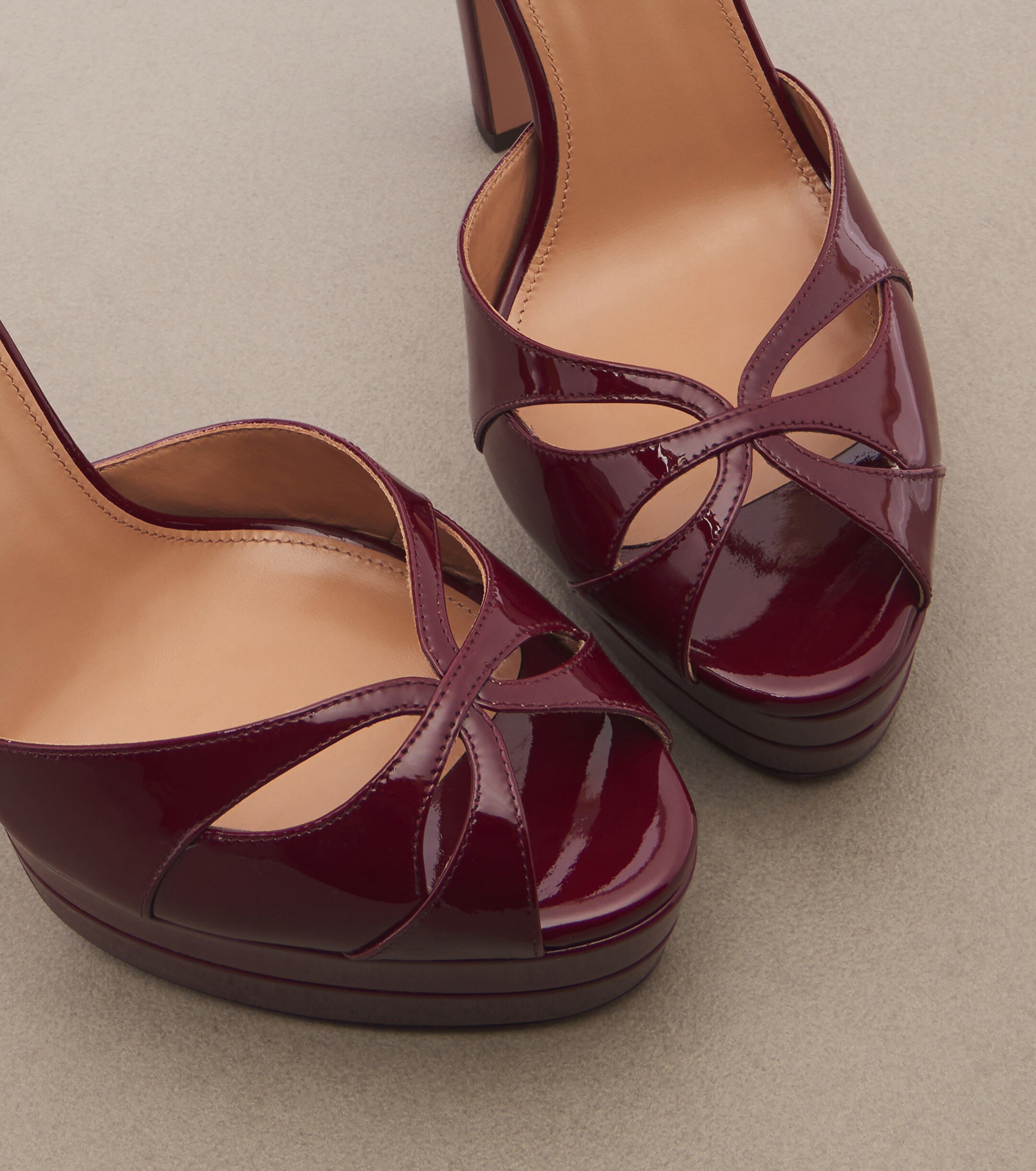 AQUAZZURA Aquazzura Moves patent leather platform sandals