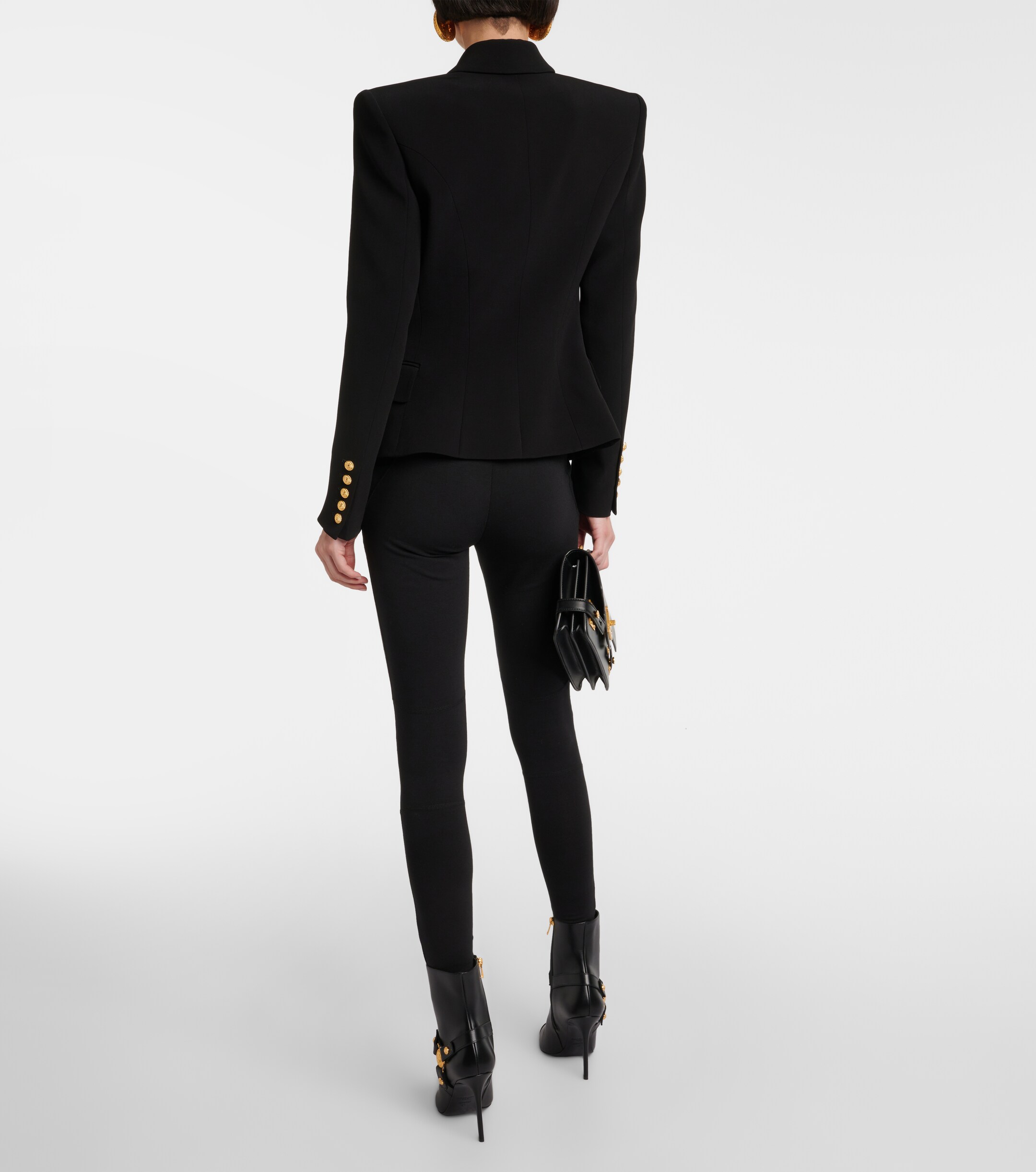 Balmain Single-breasted crêpe blazer thumbnail