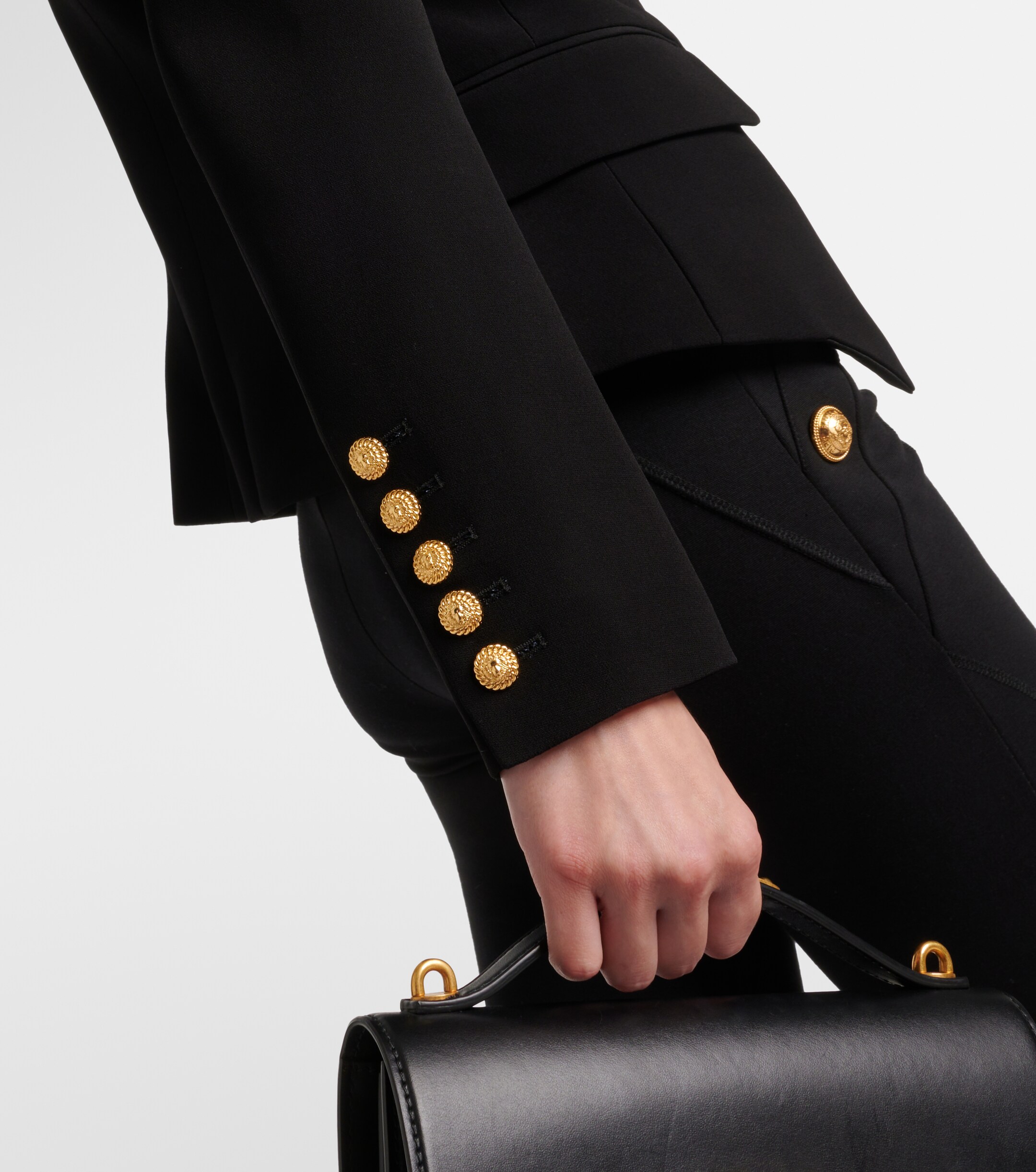 Balmain Single-breasted crêpe blazer thumbnail