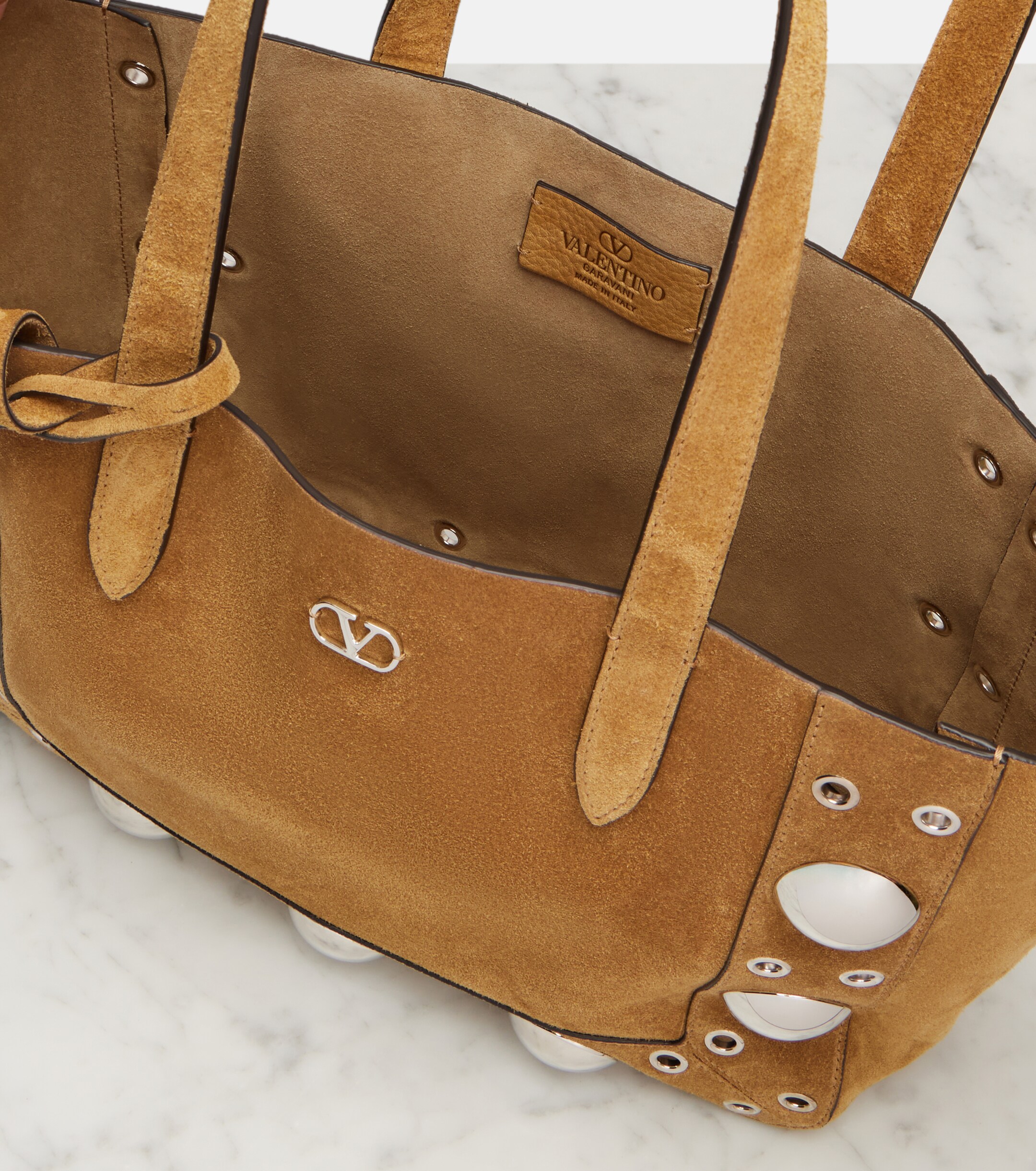 Valentino Garavani Nellcôte Medium suede tote bag thumbnail