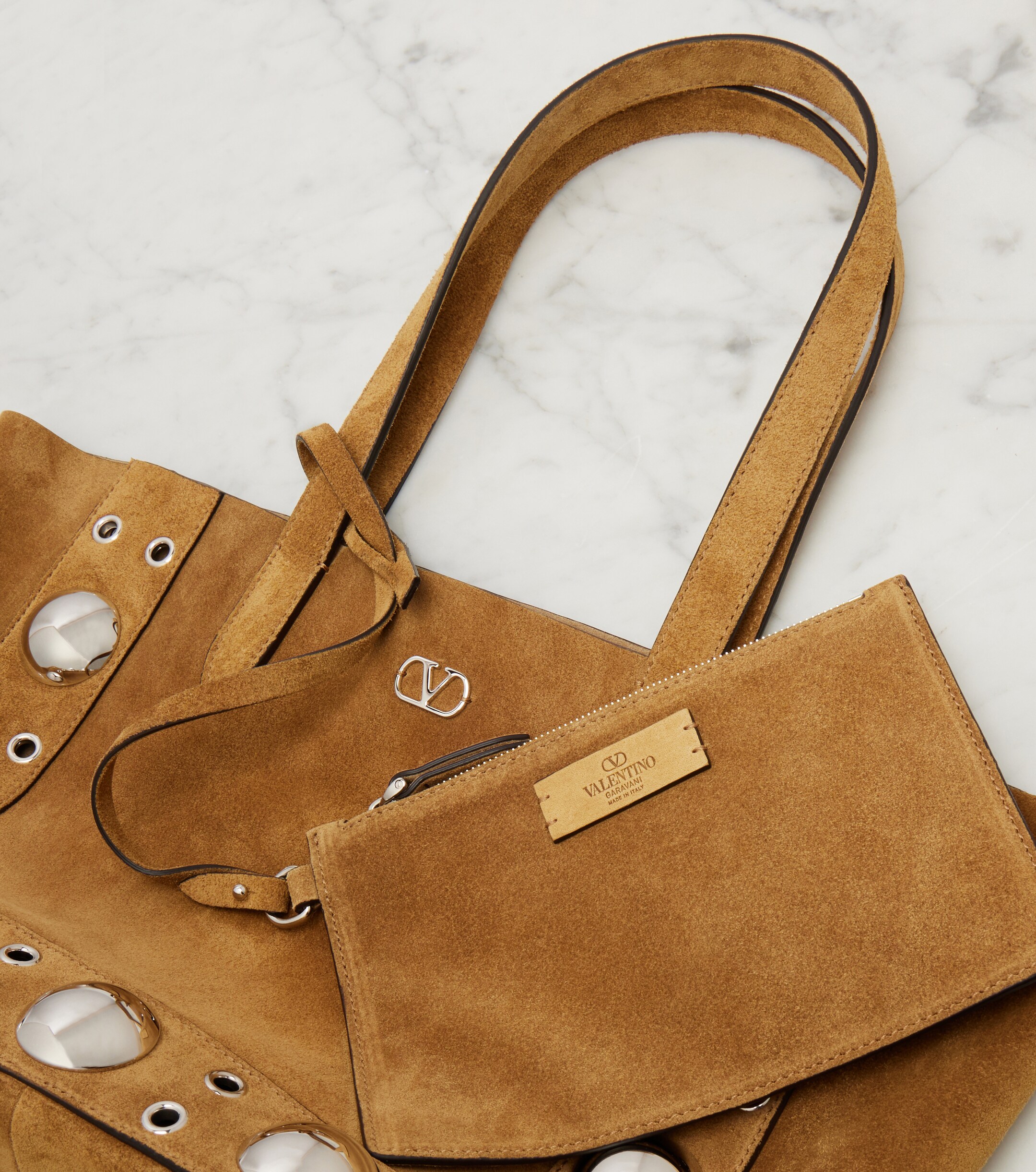 Valentino Garavani Nellcôte Medium suede tote bag thumbnail