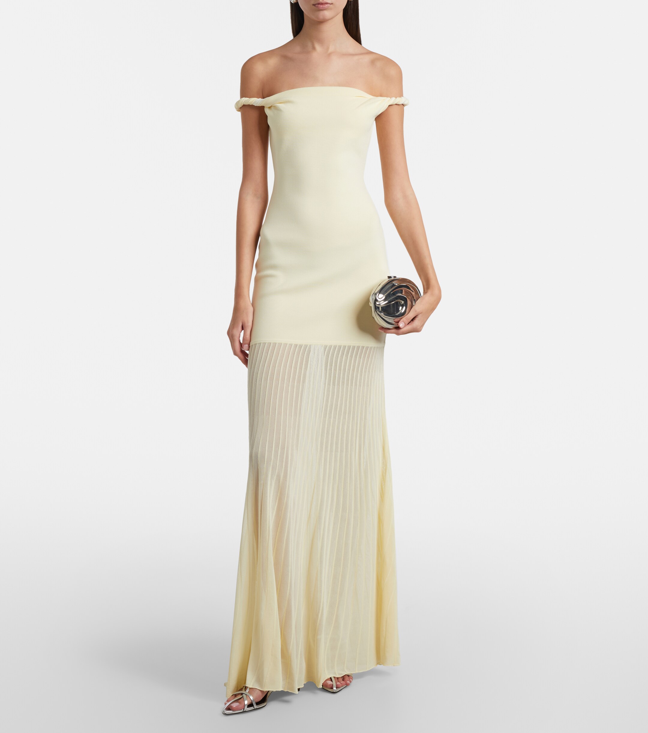 SIMKHAI Inez metallic clutch
