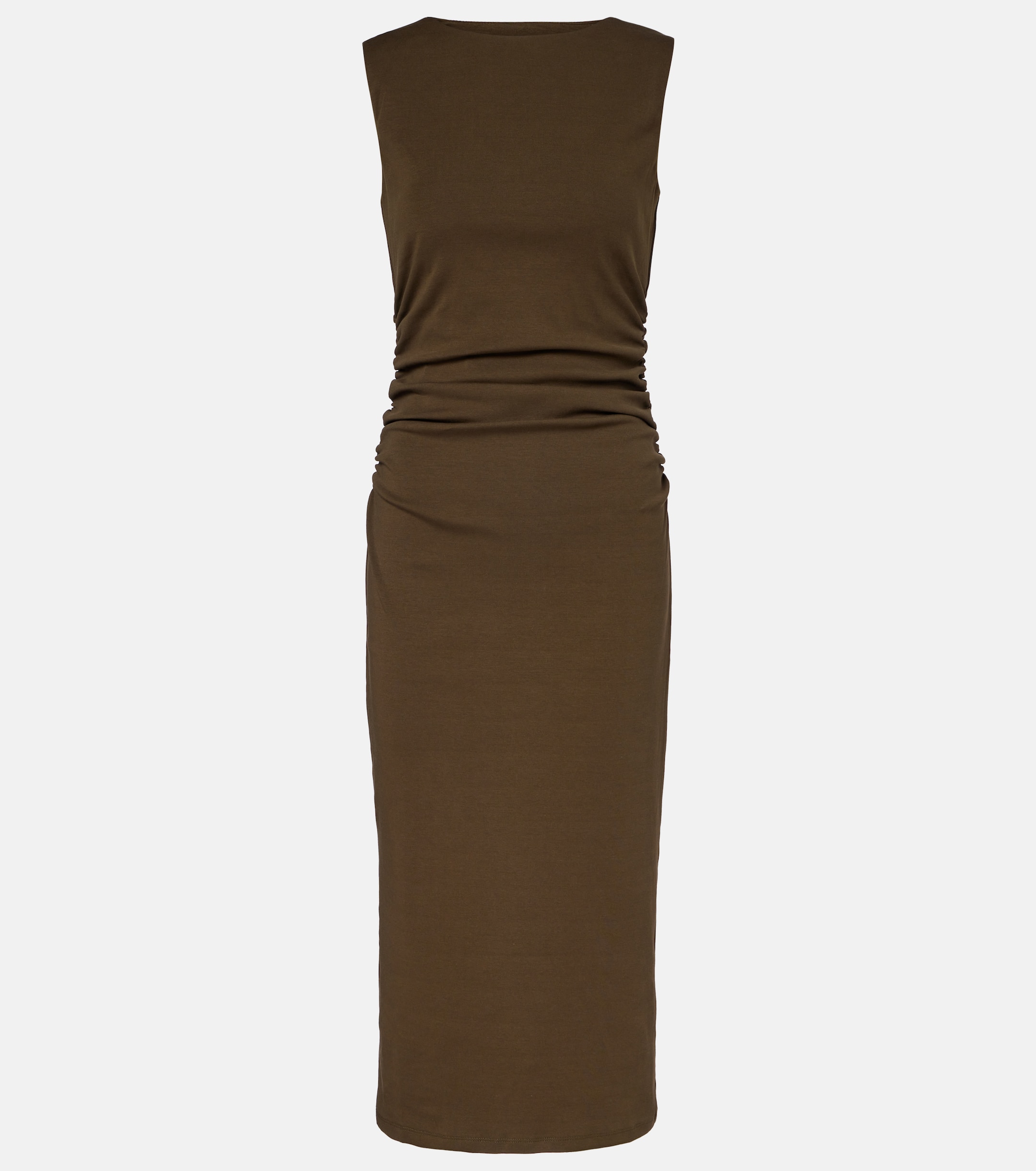 Veronica Beard Charissa ruched cotton-blend midi dress