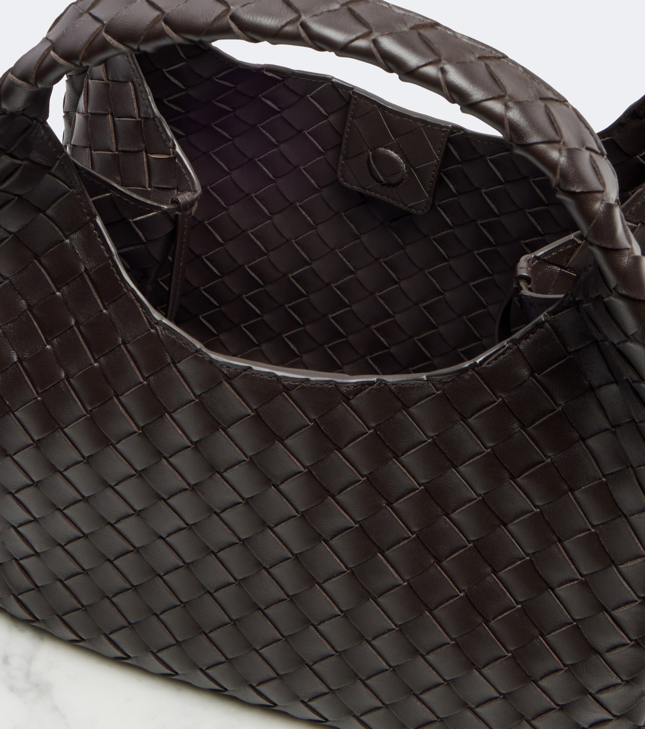 Bottega Veneta Campana Intrecciato leather shoulder bag