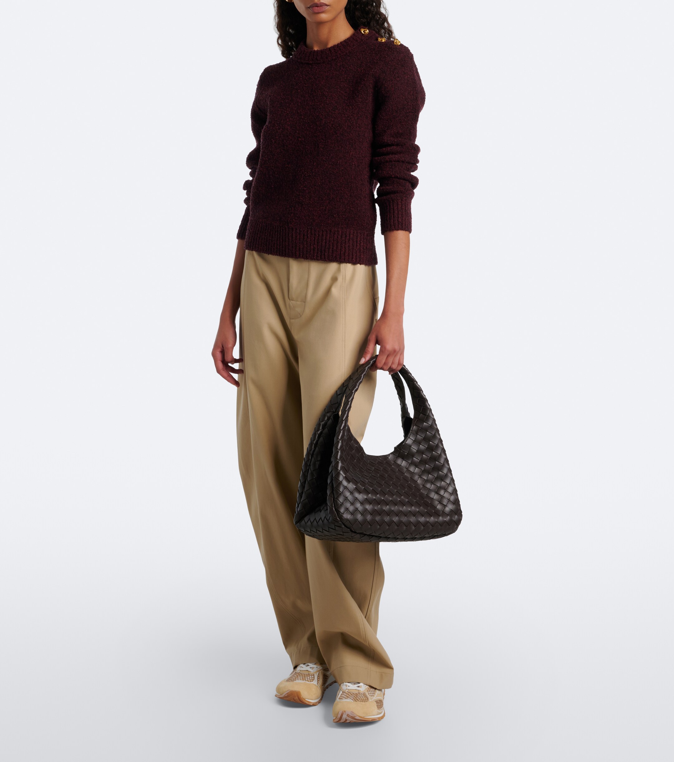 Bottega Veneta Campana Intrecciato leather shoulder bag