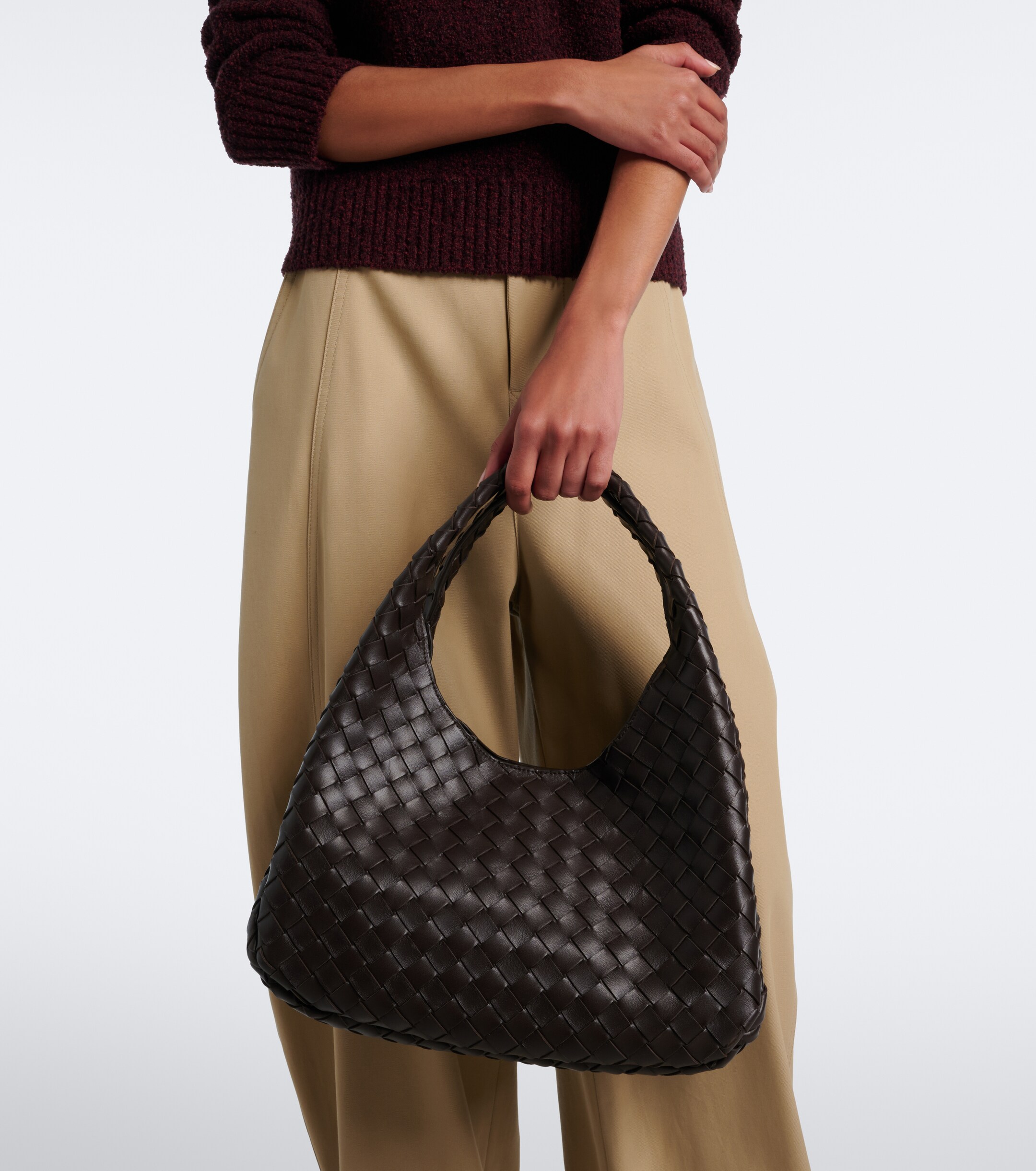 Bottega Veneta Campana Intrecciato leather shoulder bag