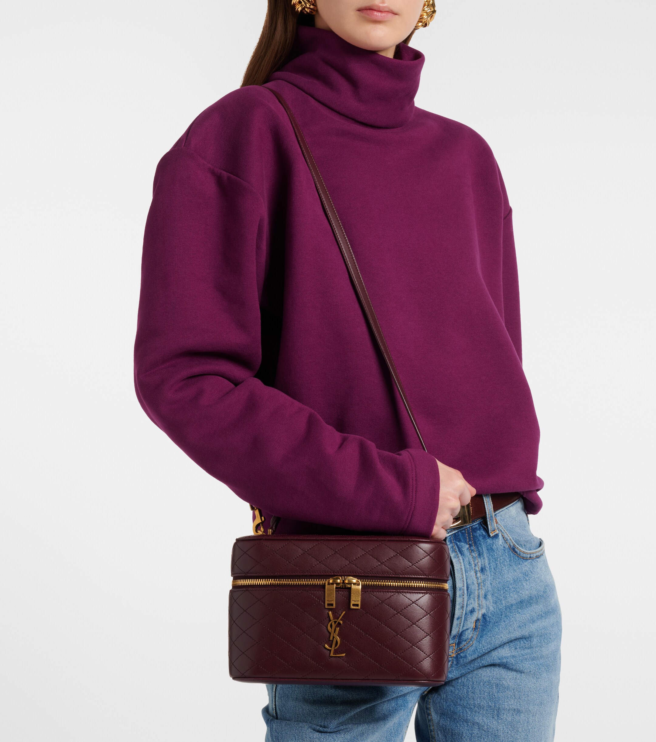 Saint Laurent Gaby Large leather vanity bag