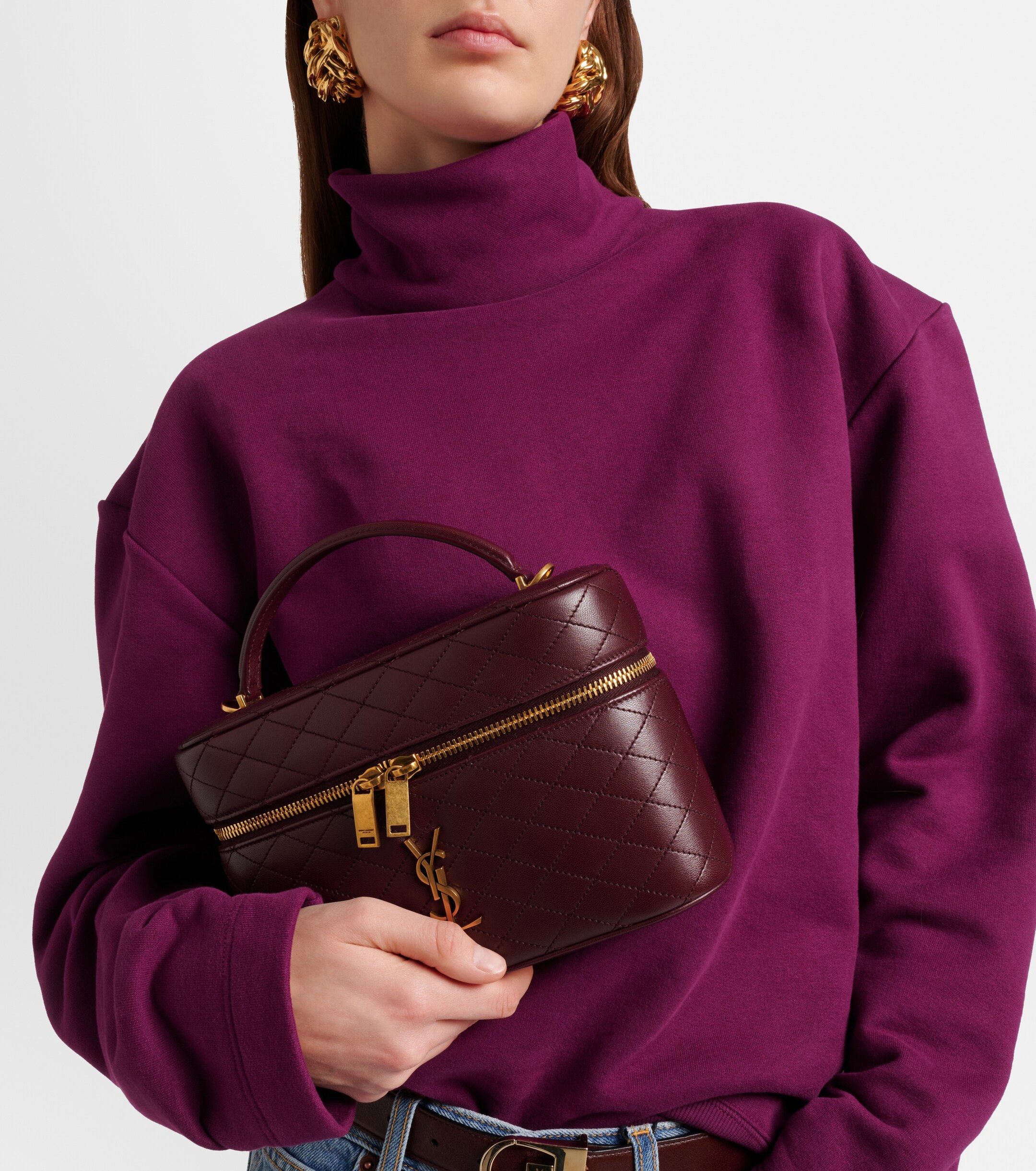 Saint Laurent Gaby Large leather vanity bag