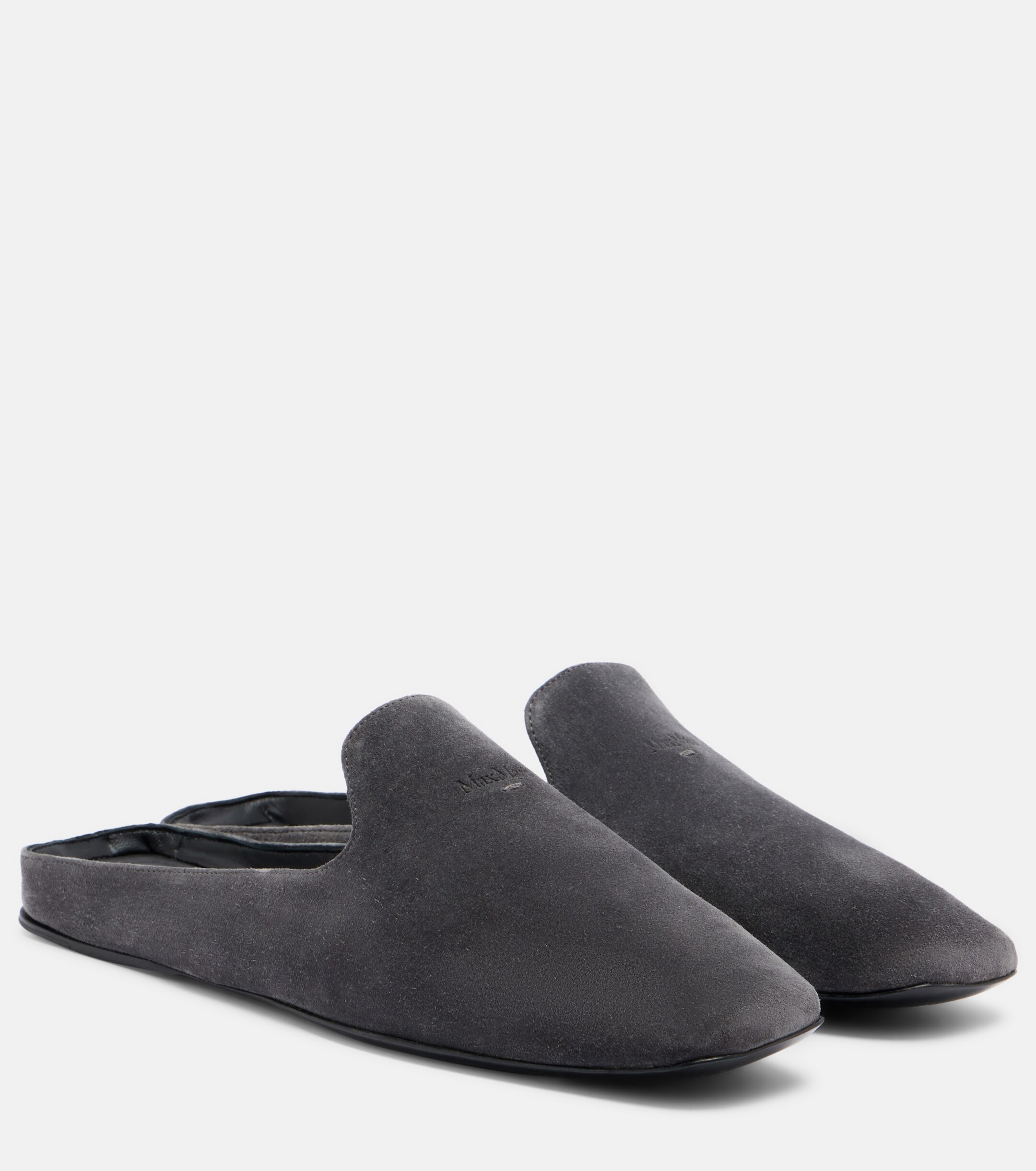 Max Mara Max Mara Logo suede mules