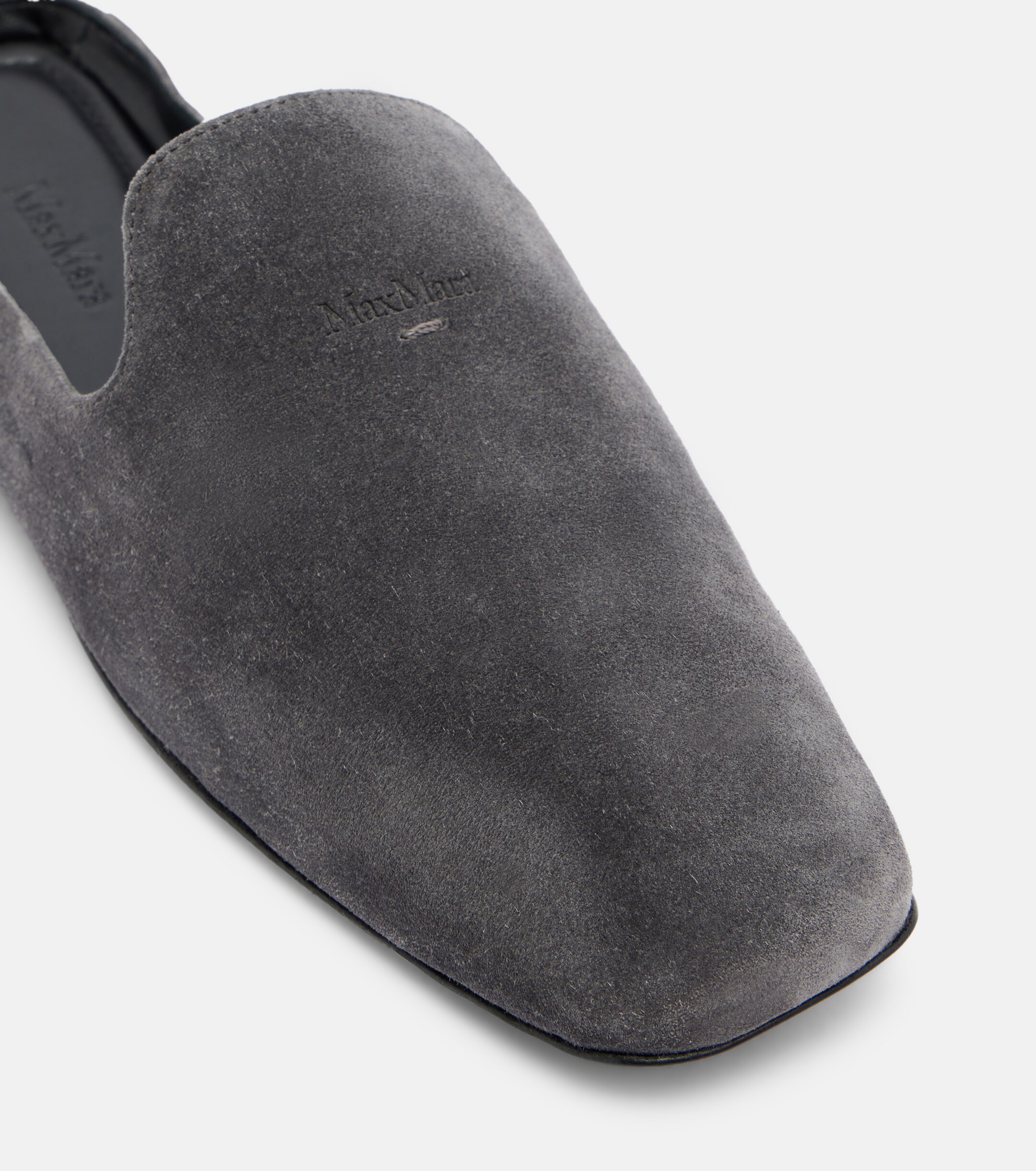 Max Mara Max Mara Logo suede mules