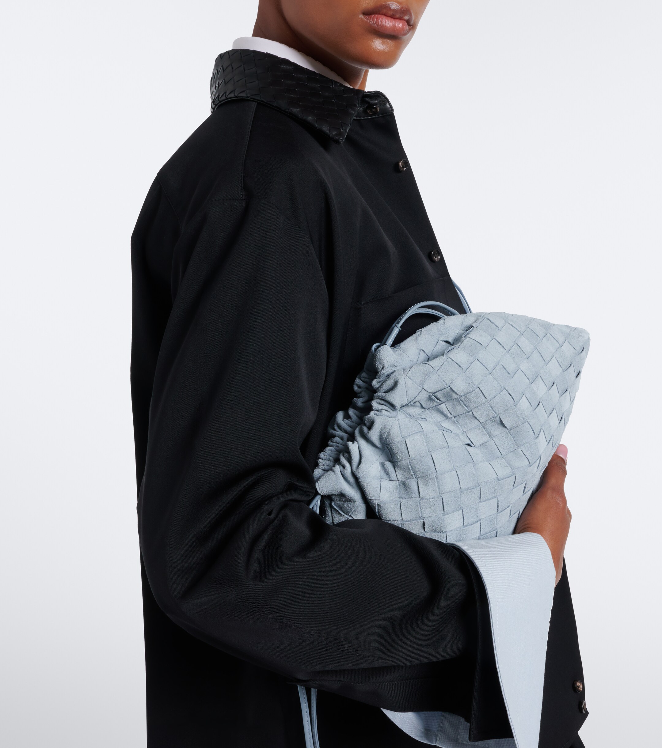 Bottega Veneta Dustbag Intrecciato Small suede pouch