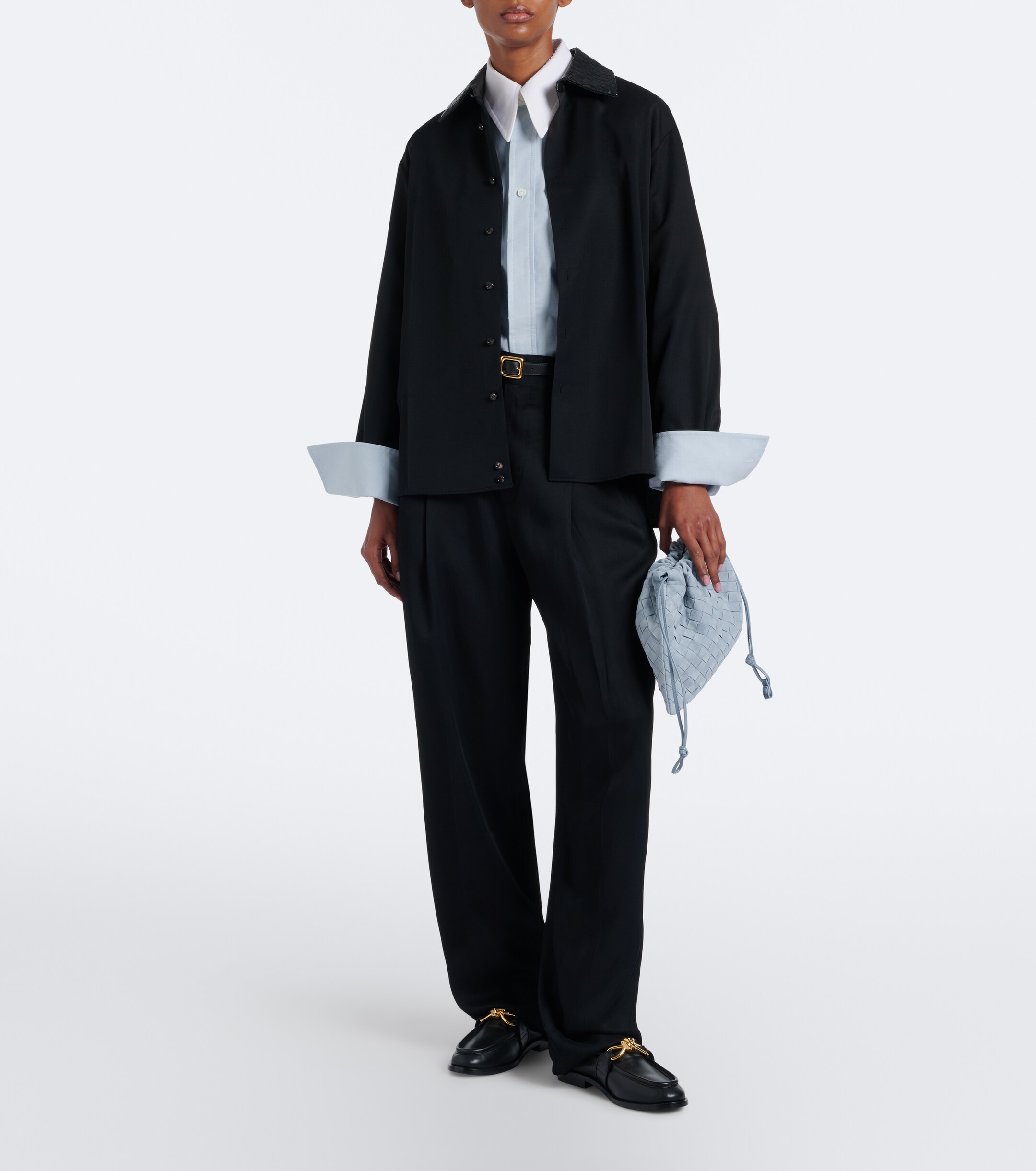 Bottega Veneta Dustbag Intrecciato Small suede pouch