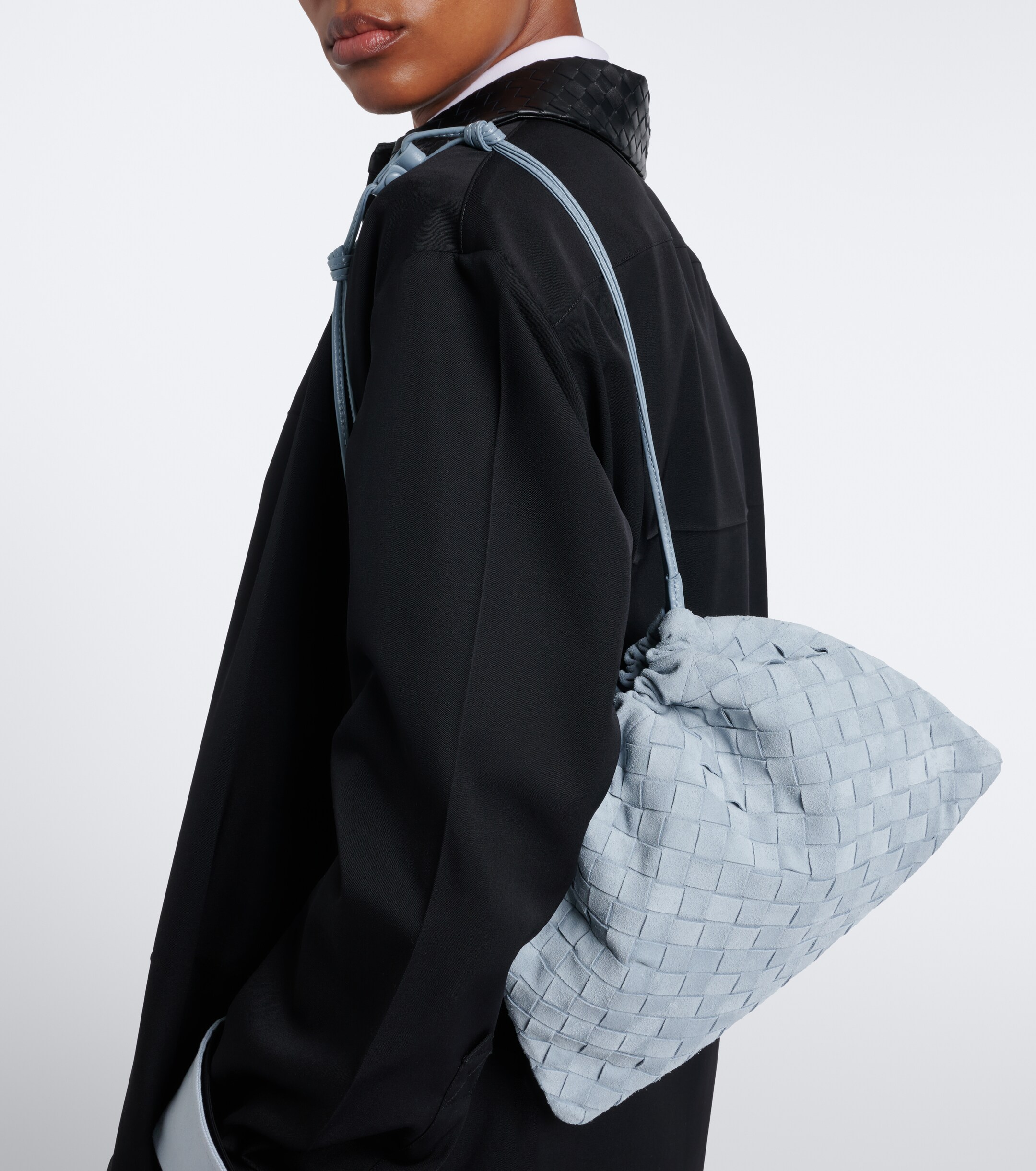 Bottega Veneta Dustbag Intrecciato Small suede pouch