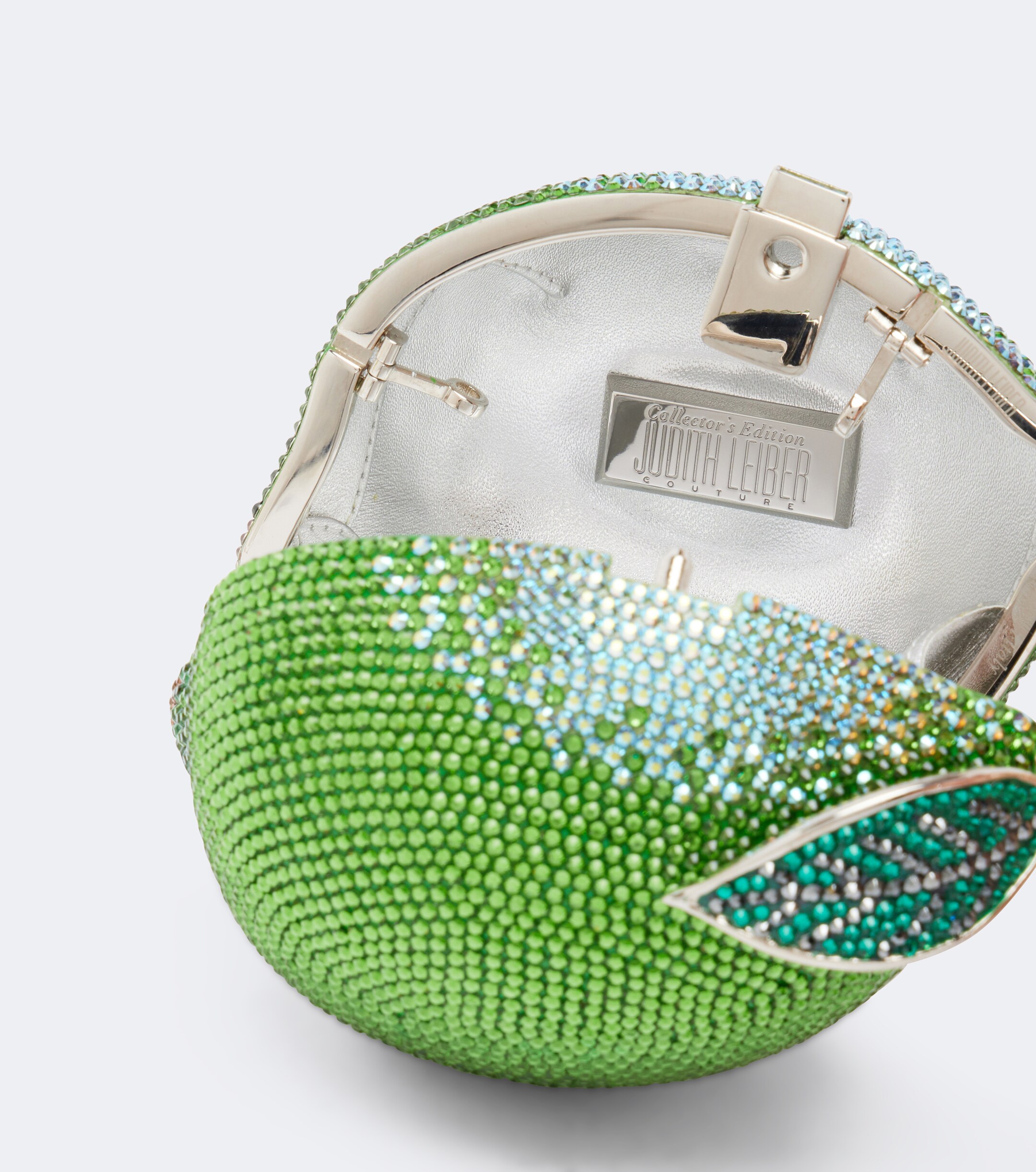 Judith Leiber Couture Citron Lime embellished clutch thumbnail