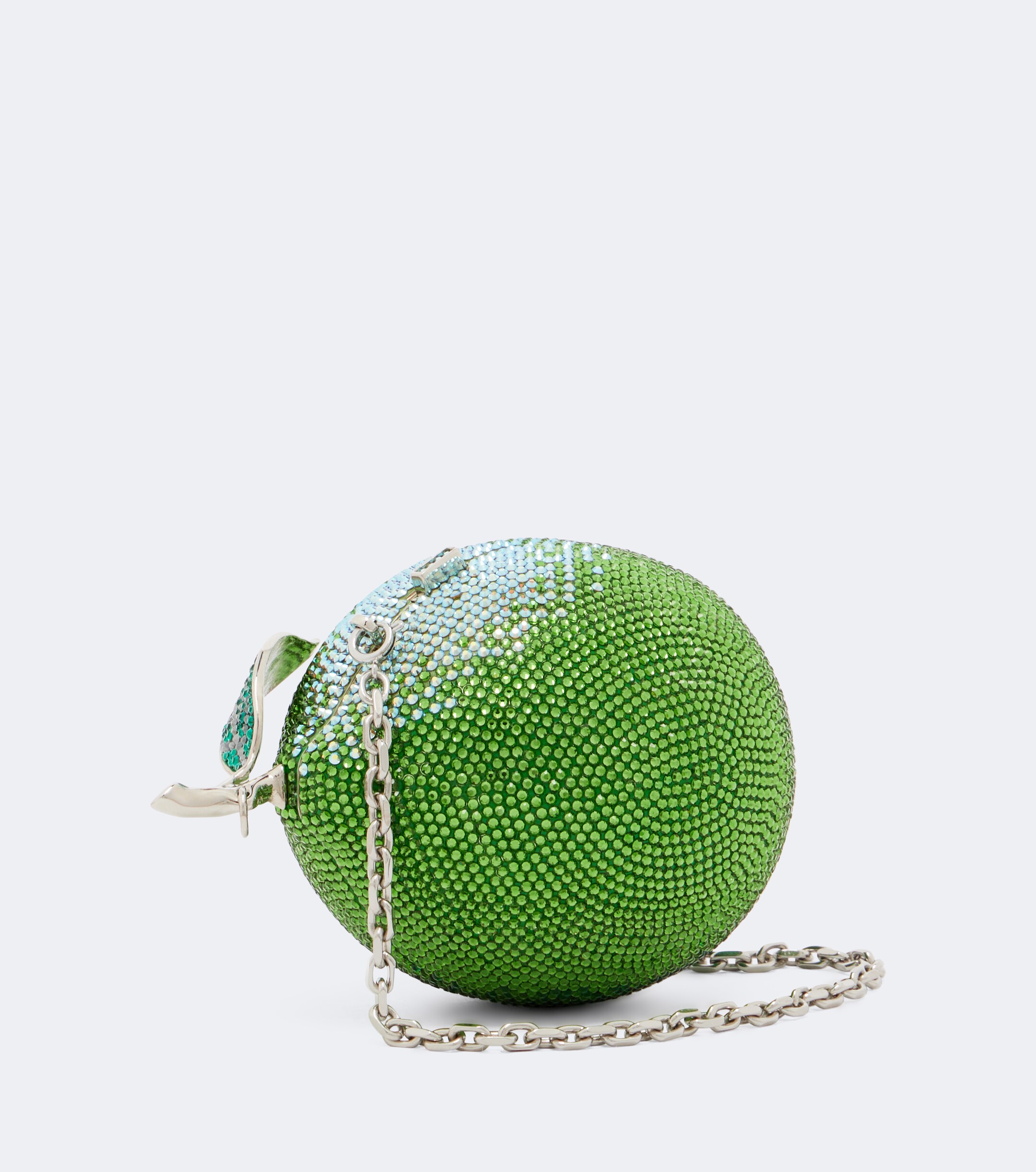 Judith Leiber Couture Citron Lime embellished clutch thumbnail