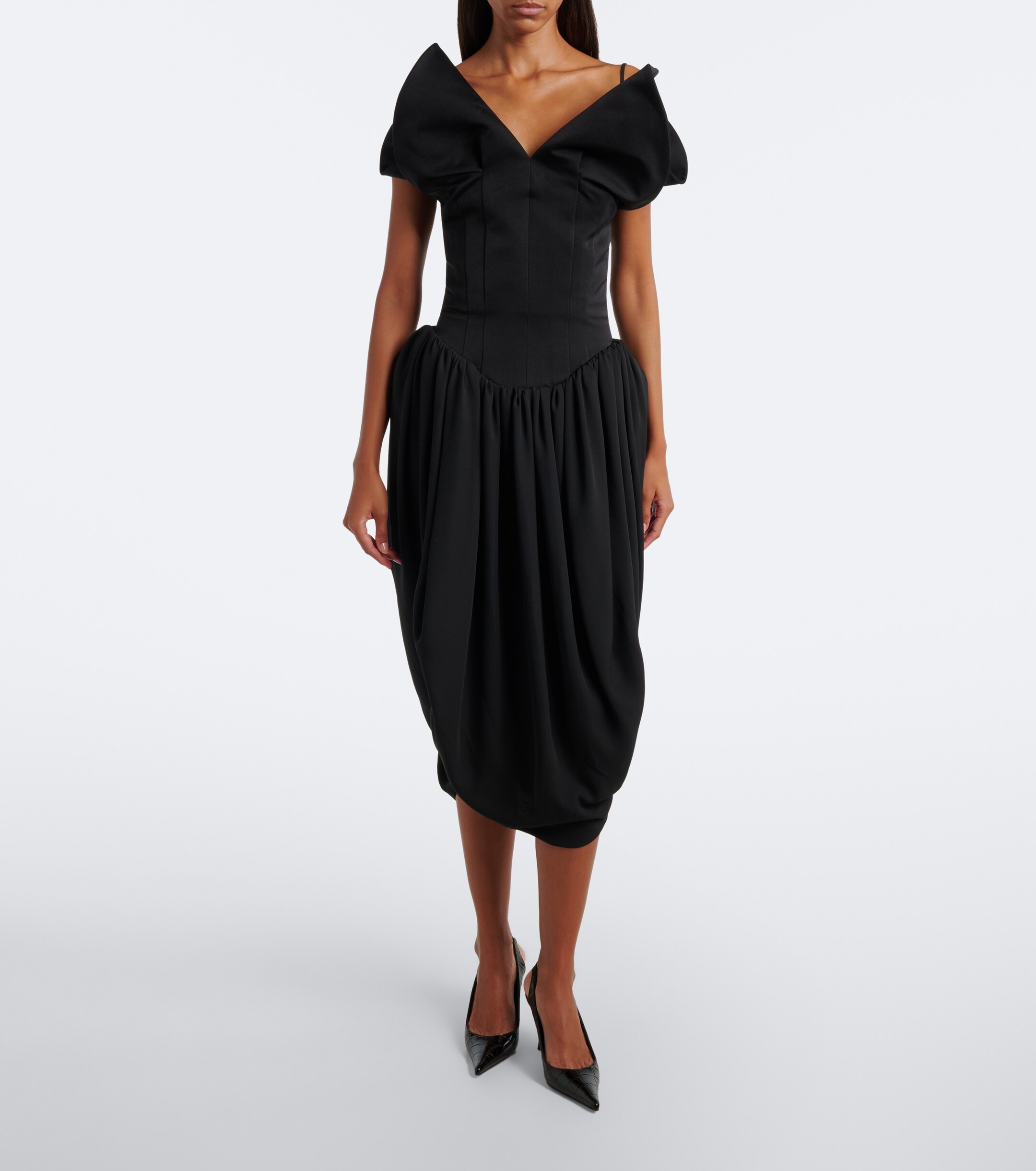 Magda Butrym Magda Butrym Draped cotton and silk corset dress