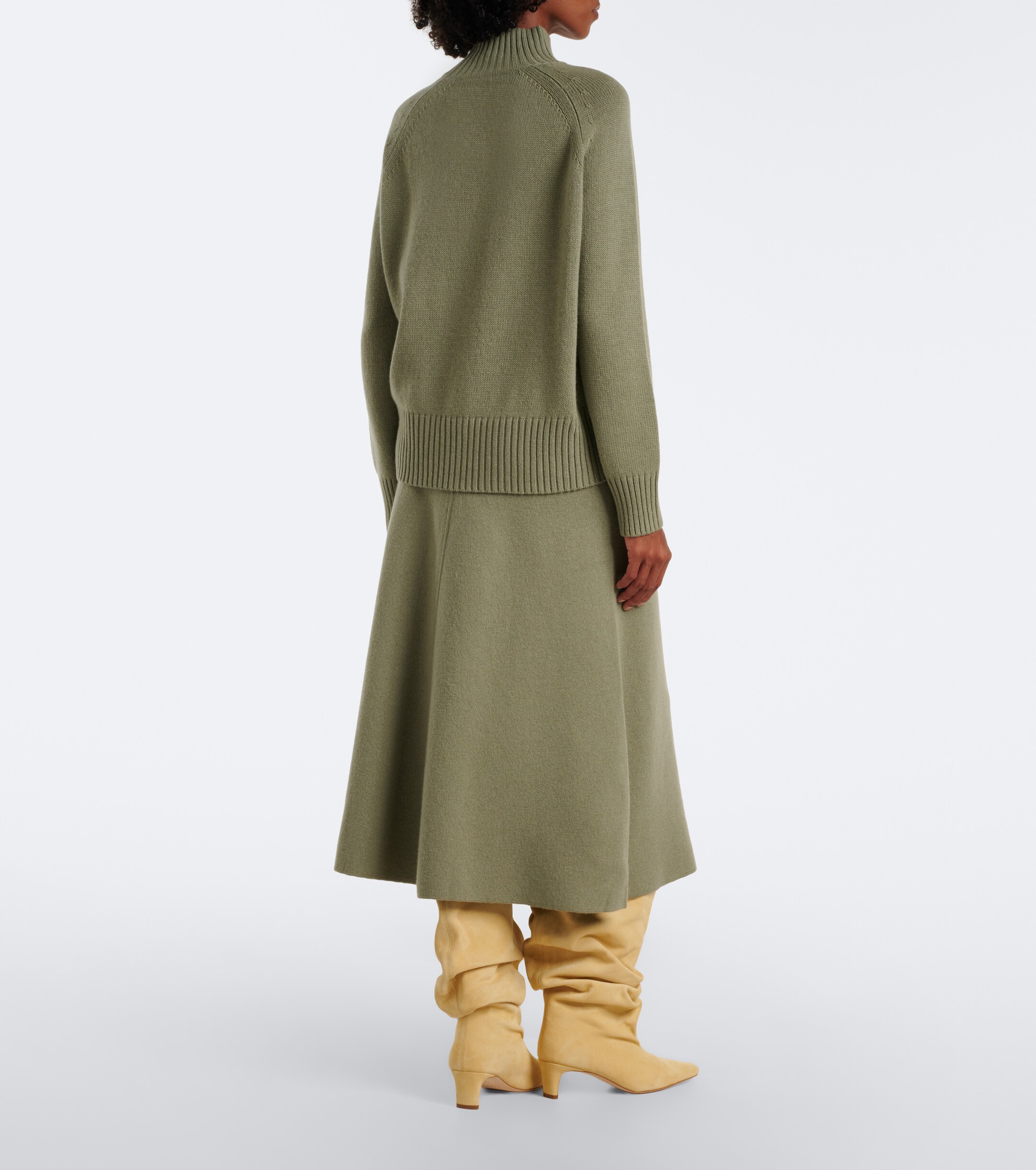 Jardin des Orangers Jardin des Orangers Virgin wool and cashmere midi skirt
