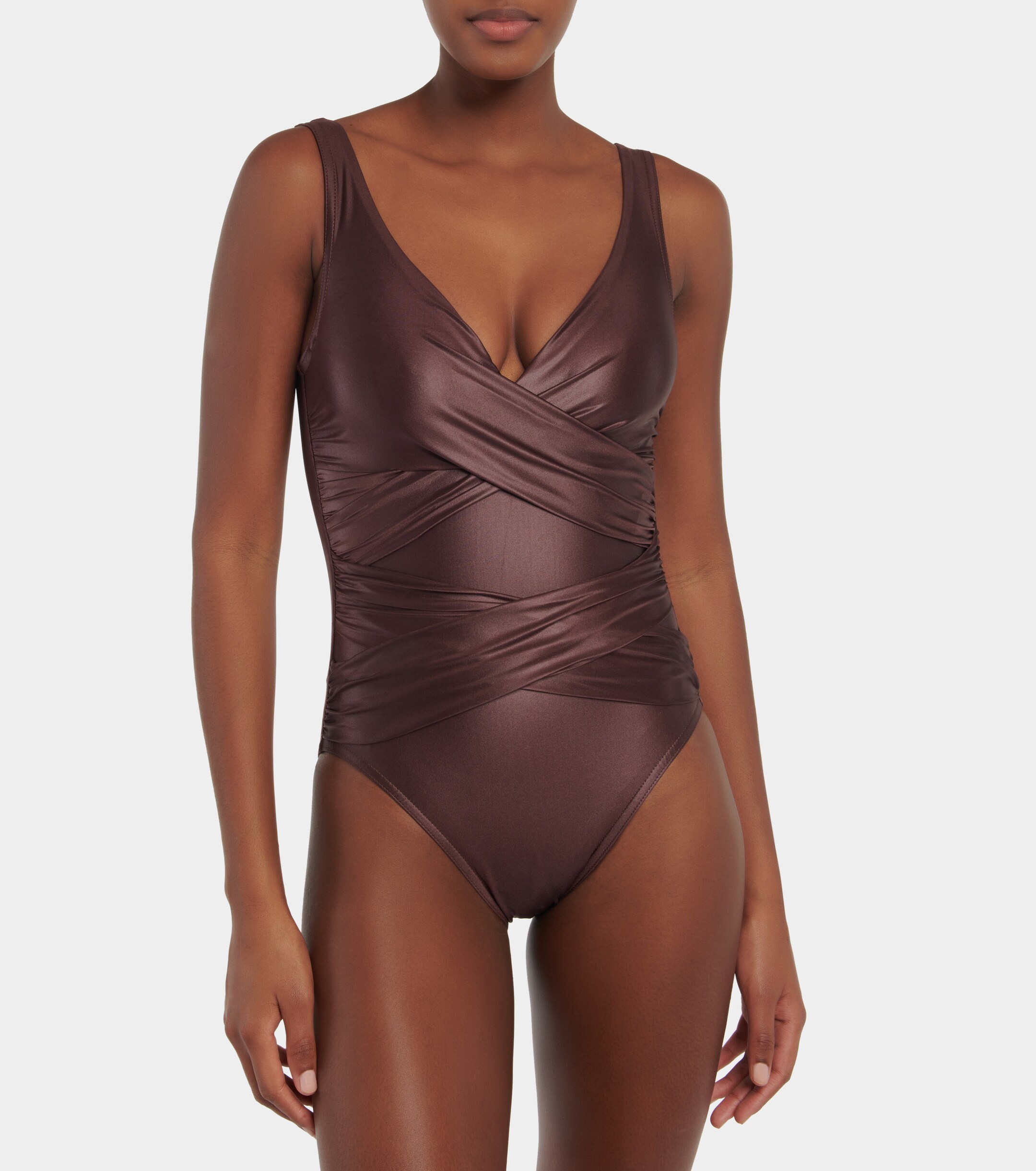 Karla Colletto Basics ruched swimsuit