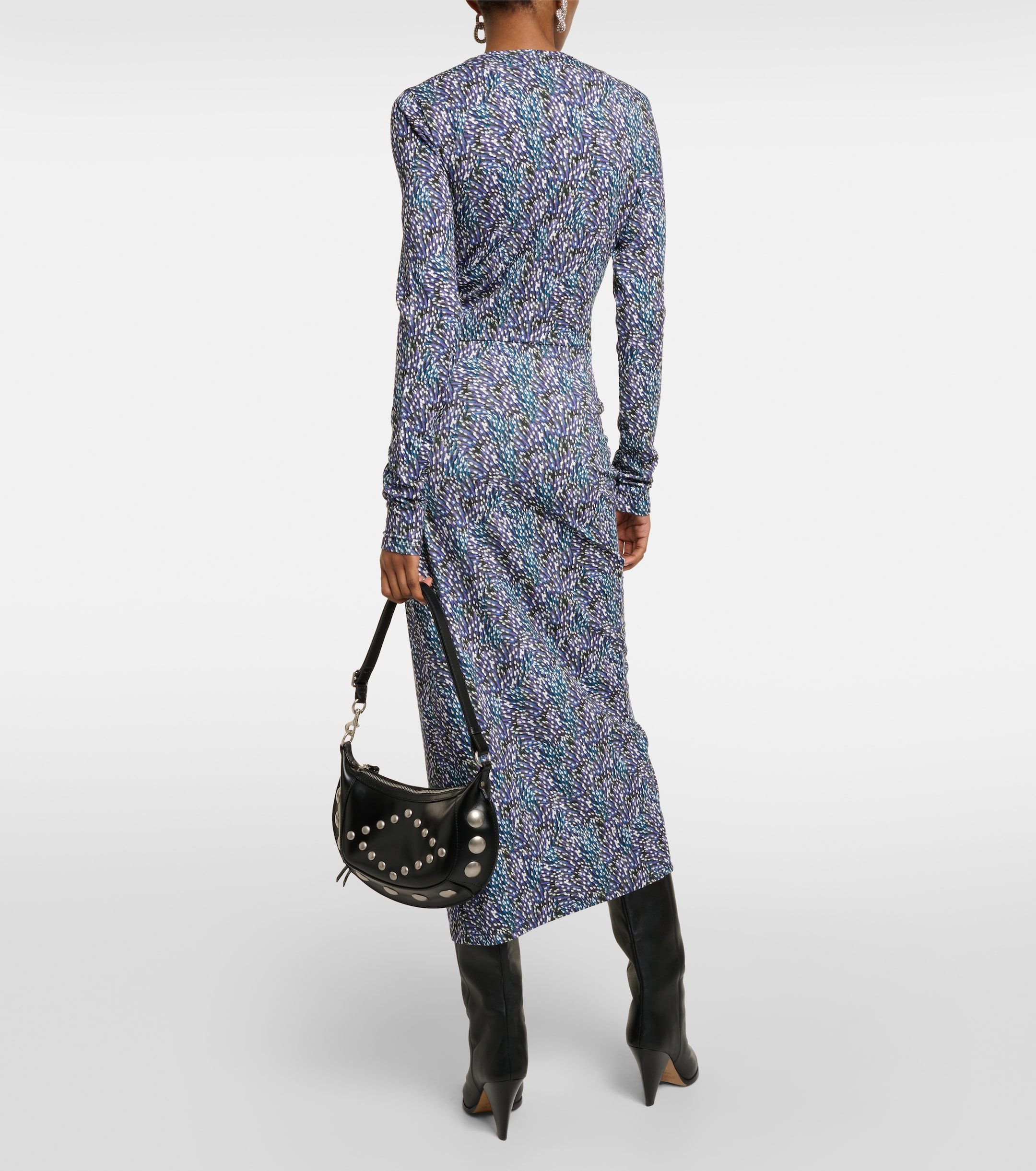 Marant Étoile Jelina floral printed jersey midi dress thumbnail