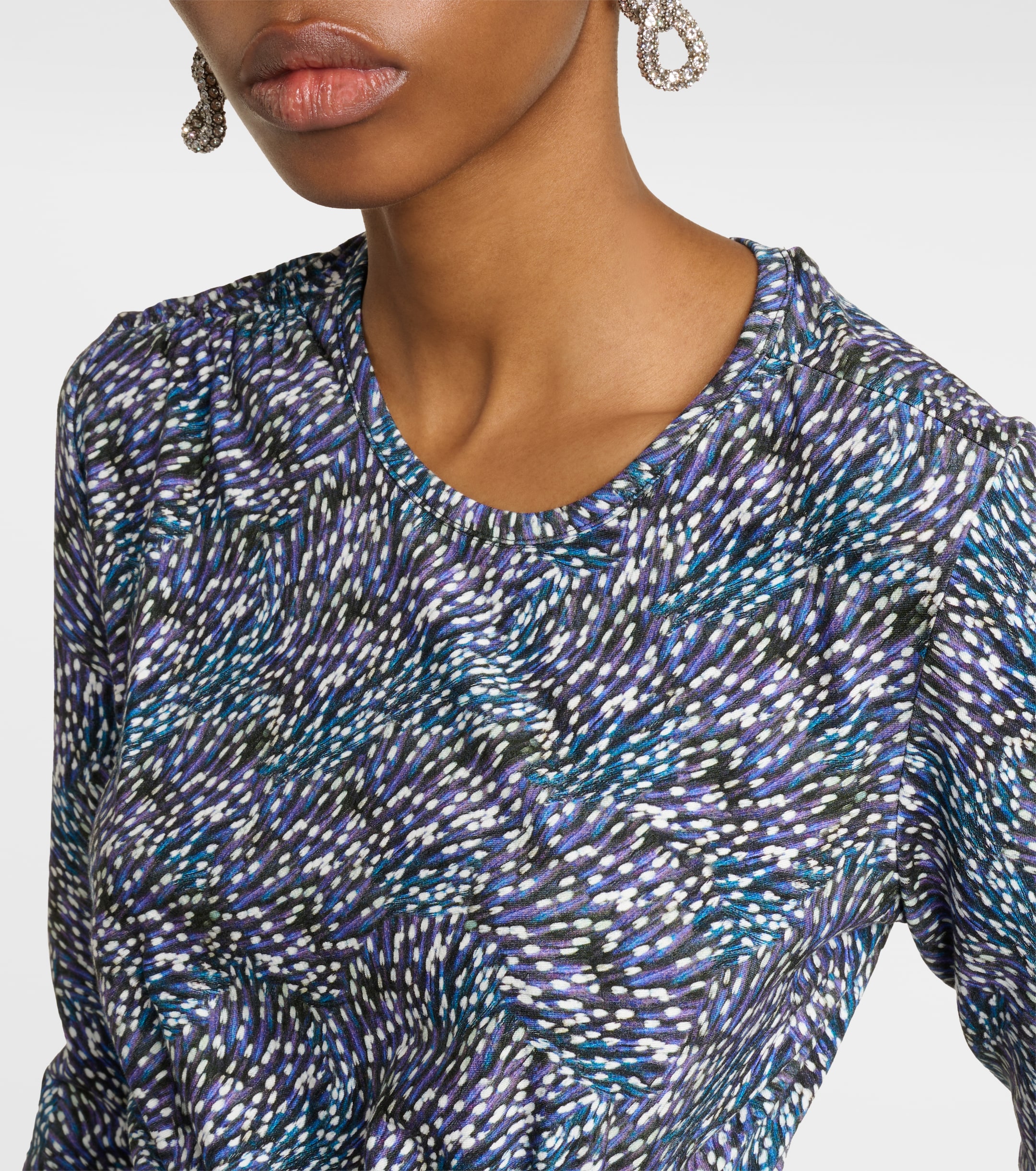 Marant Étoile Jelina floral printed jersey midi dress thumbnail