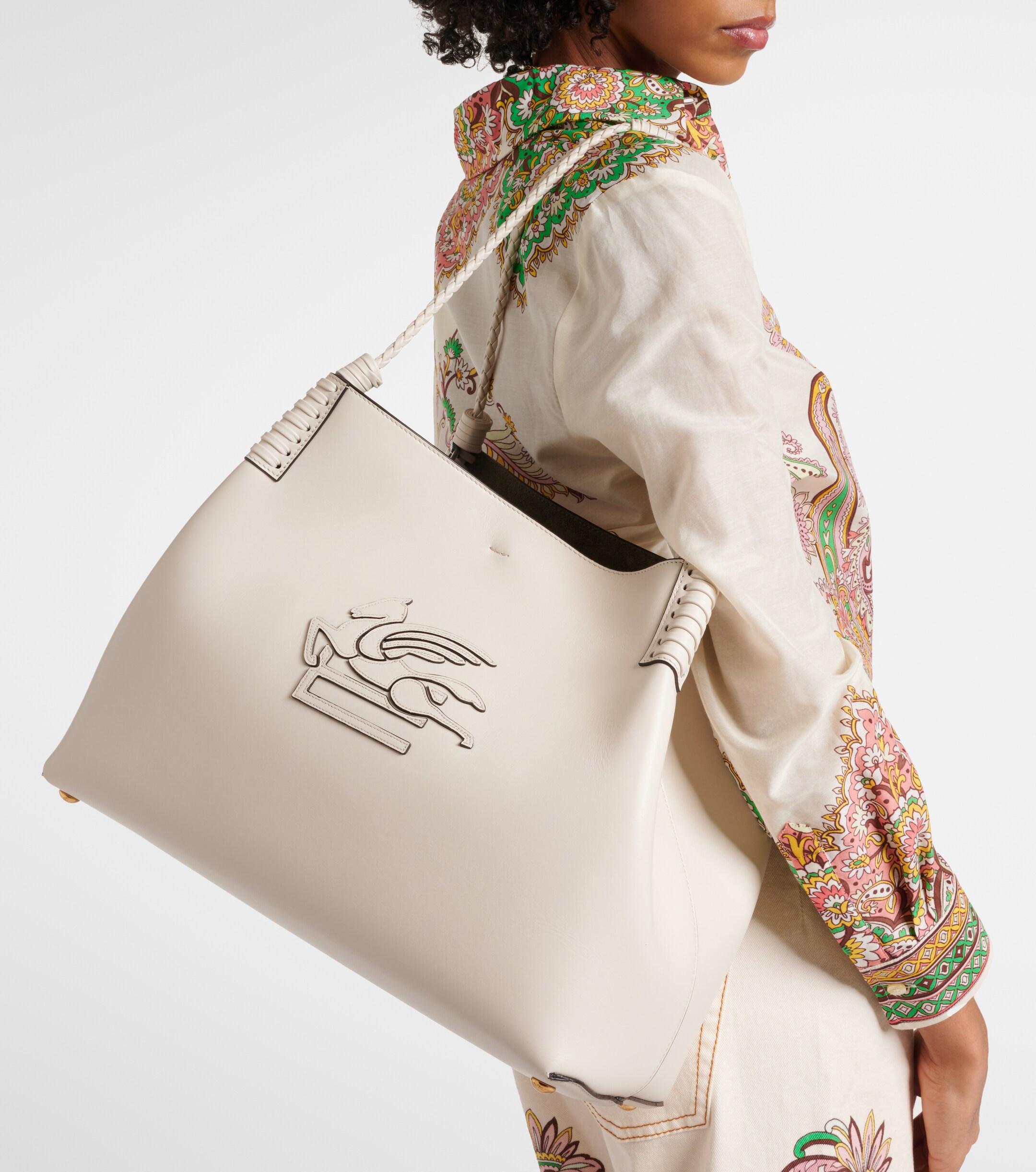 Etro Libra Large leather tote bag