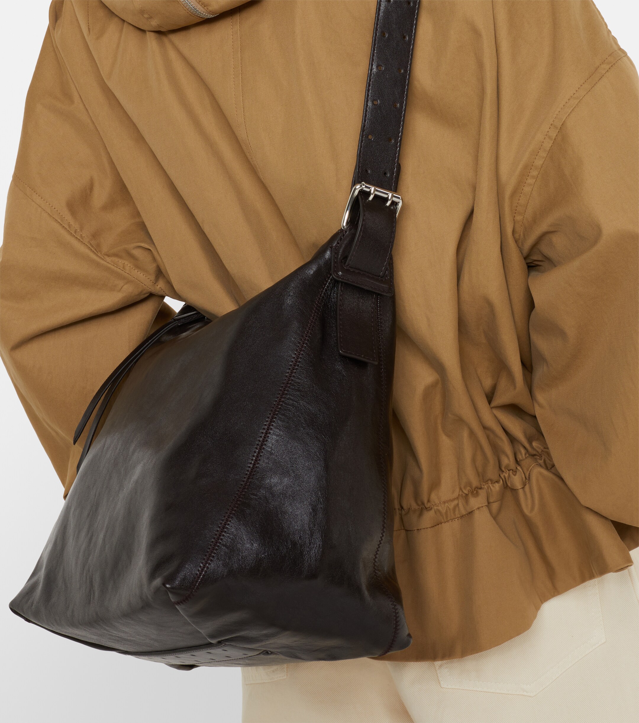 Lemaire Small belted leather shoulder bag