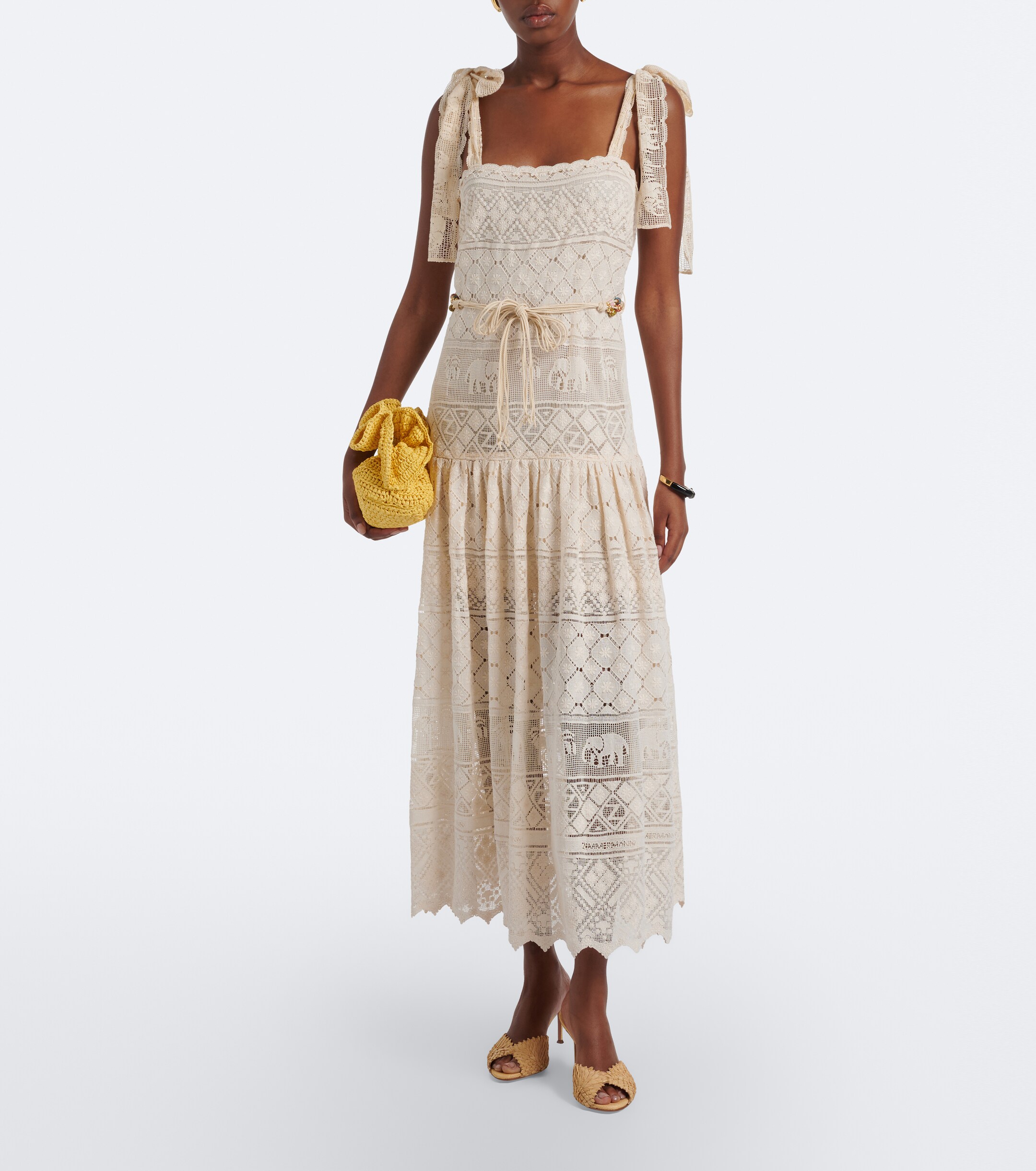 AQUAZZURA Paradise raffia clutch