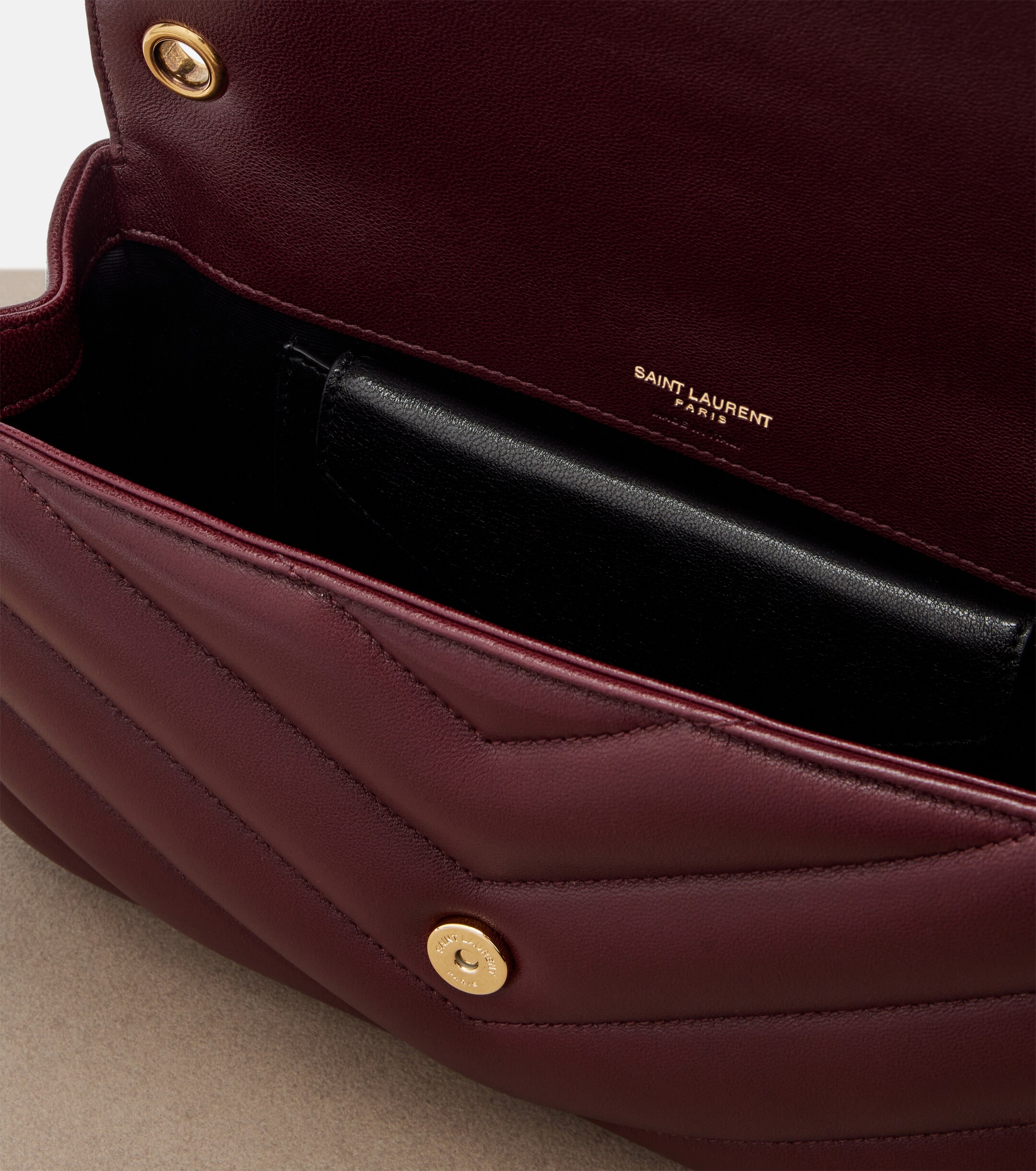 Saint Laurent Loulou Medium leather top-handle bag