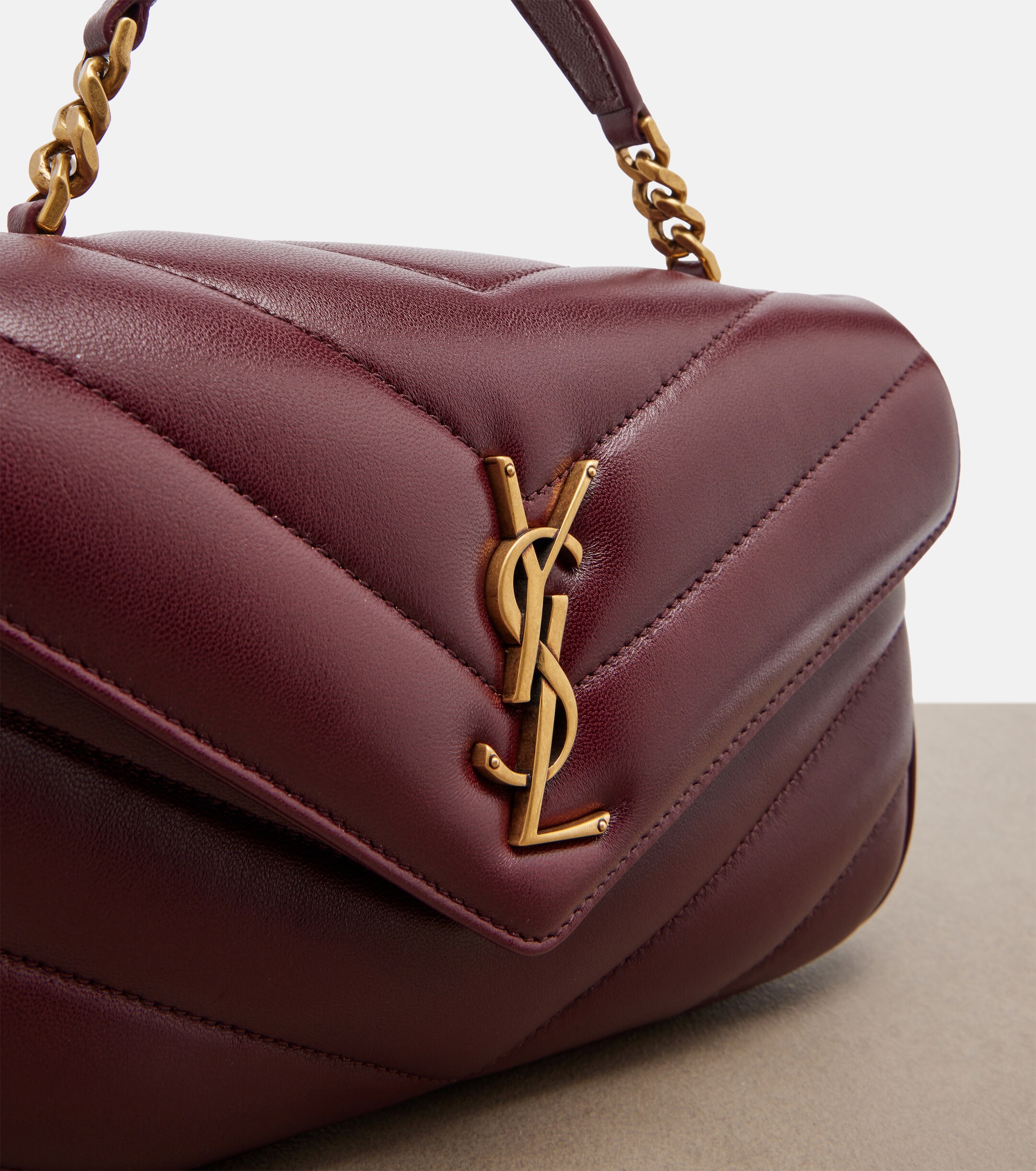 Saint Laurent Loulou Medium leather top-handle bag