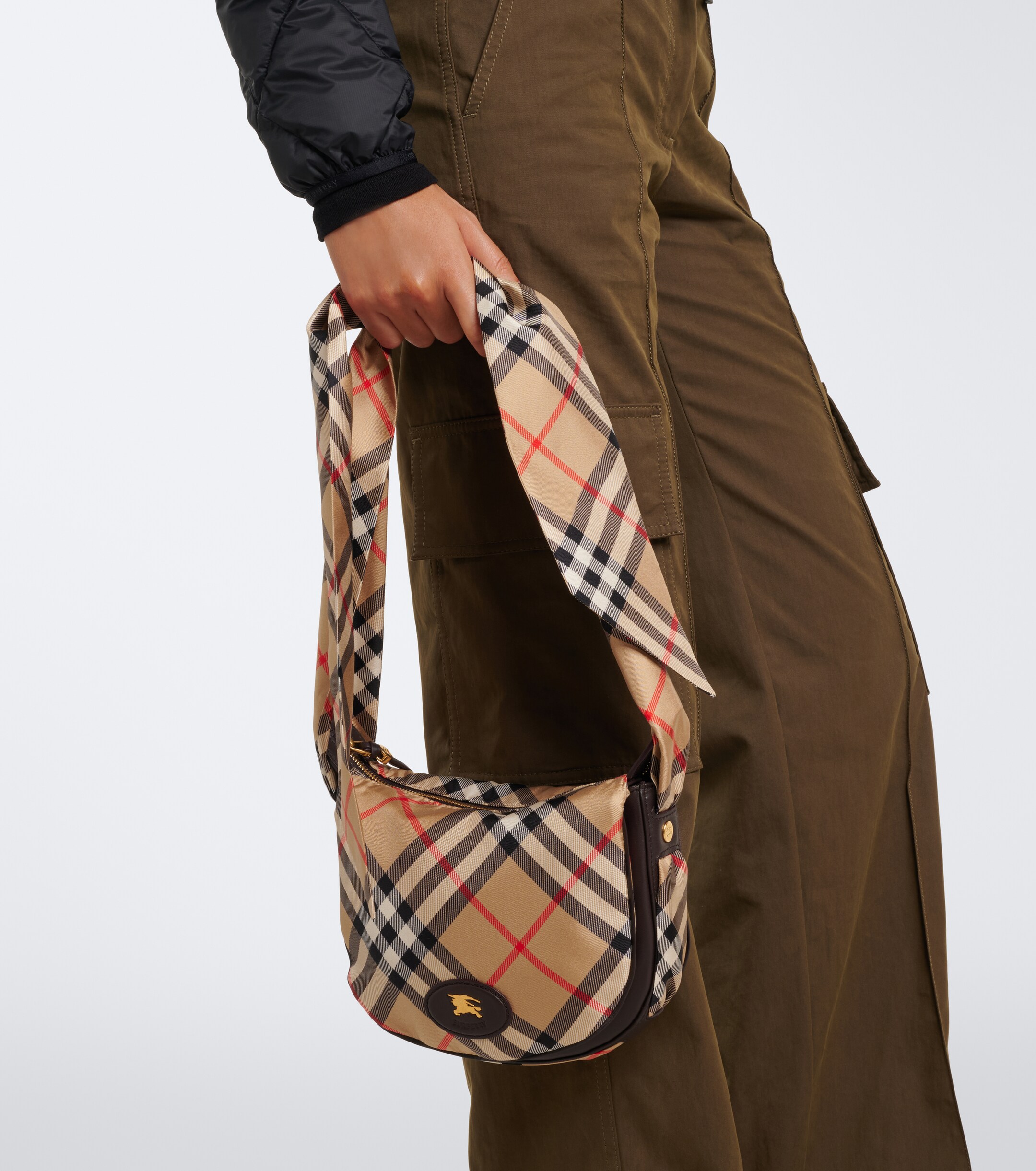 Burberry Burberry Check silk twill shoulder bag