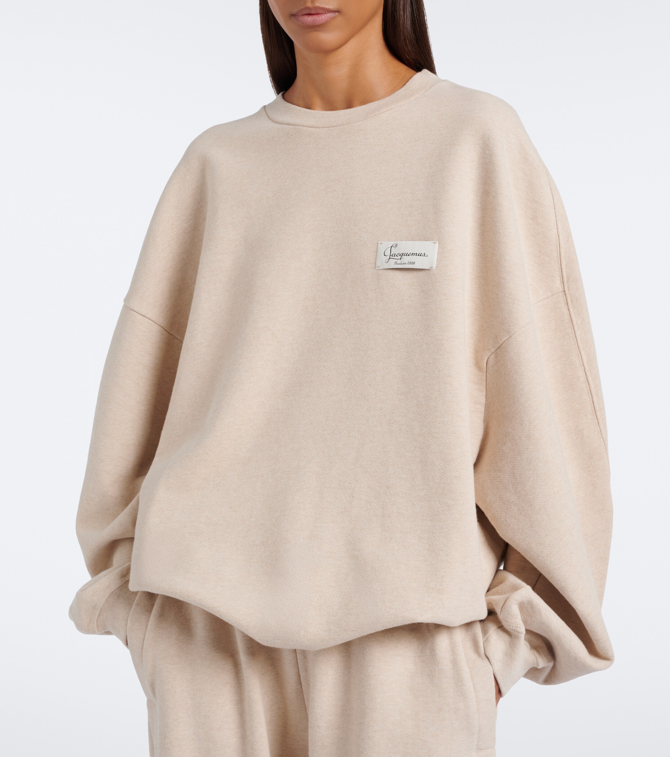 Jacquemus Jacquemus Corso oversized cotton fleece sweatshirt