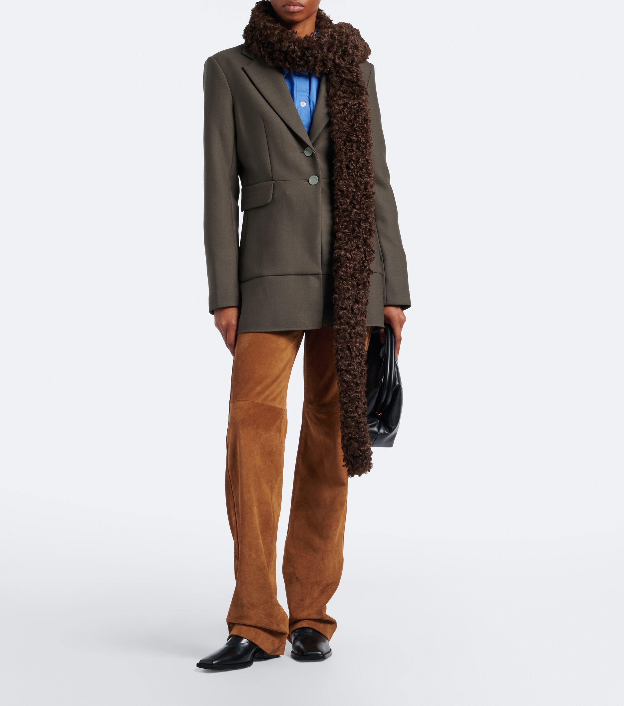 Nili Lotan Nili Lotan Joan suede straight pants