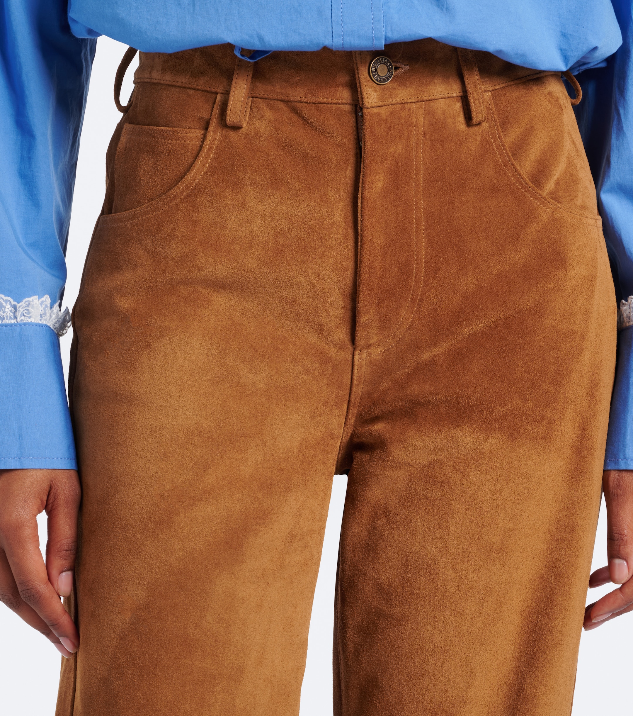 Nili Lotan Nili Lotan Joan suede straight pants