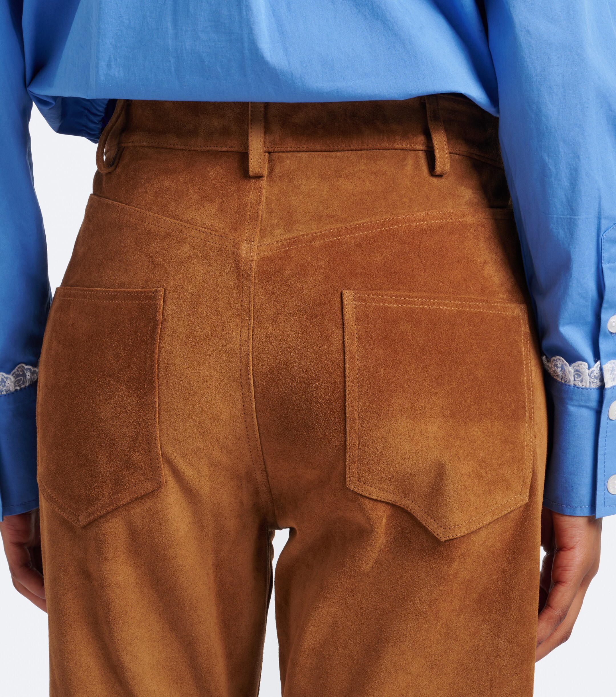 Nili Lotan Nili Lotan Joan suede straight pants