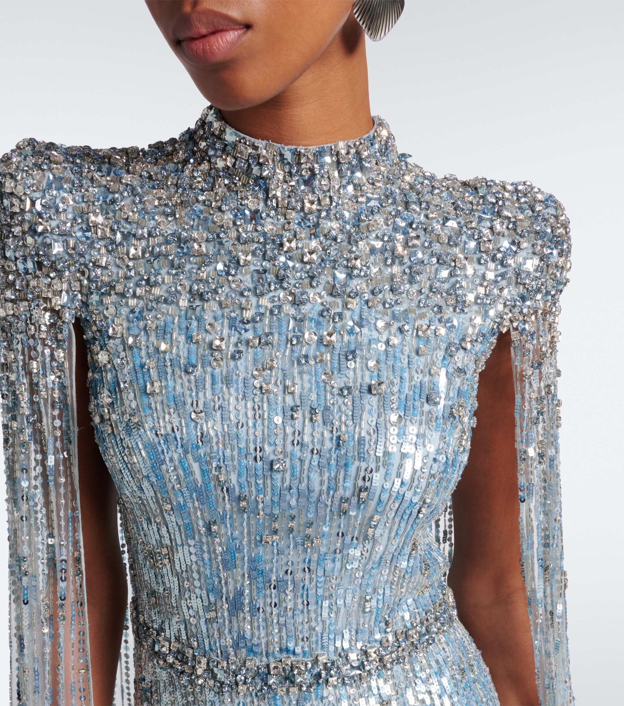 Jenny Packham Jenny Packham Opera embellished caped gown