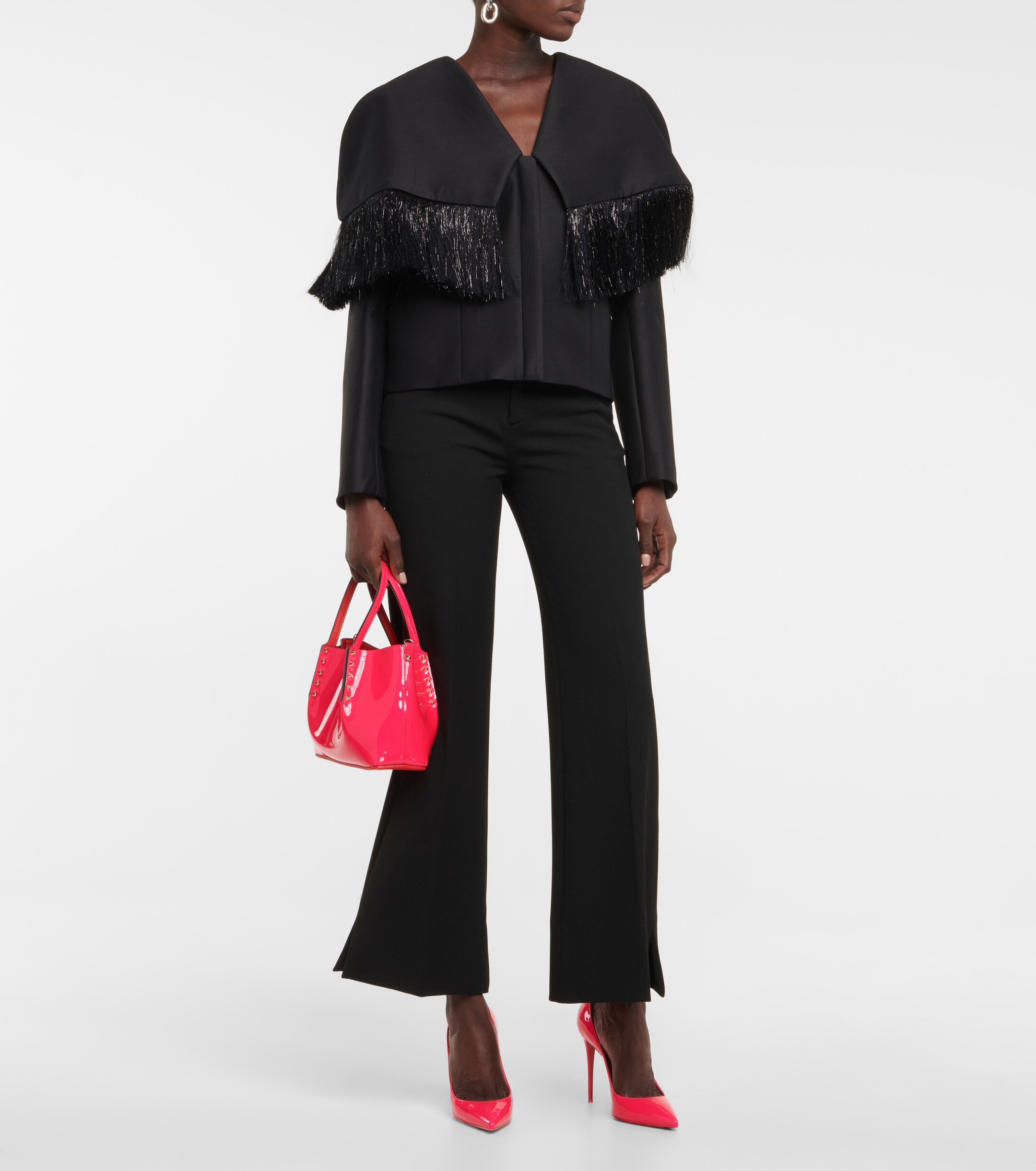 CHRISTIAN LOUBOUTIN Cabarock Mini patent leather tote