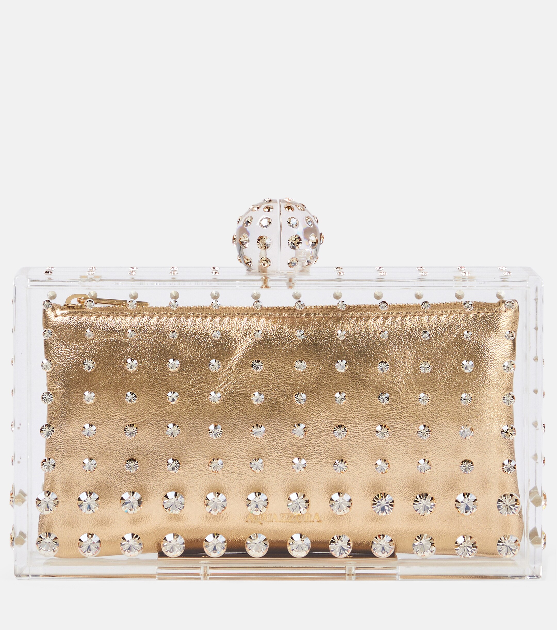 AQUAZZURA Tequila crystal-embellished clutch