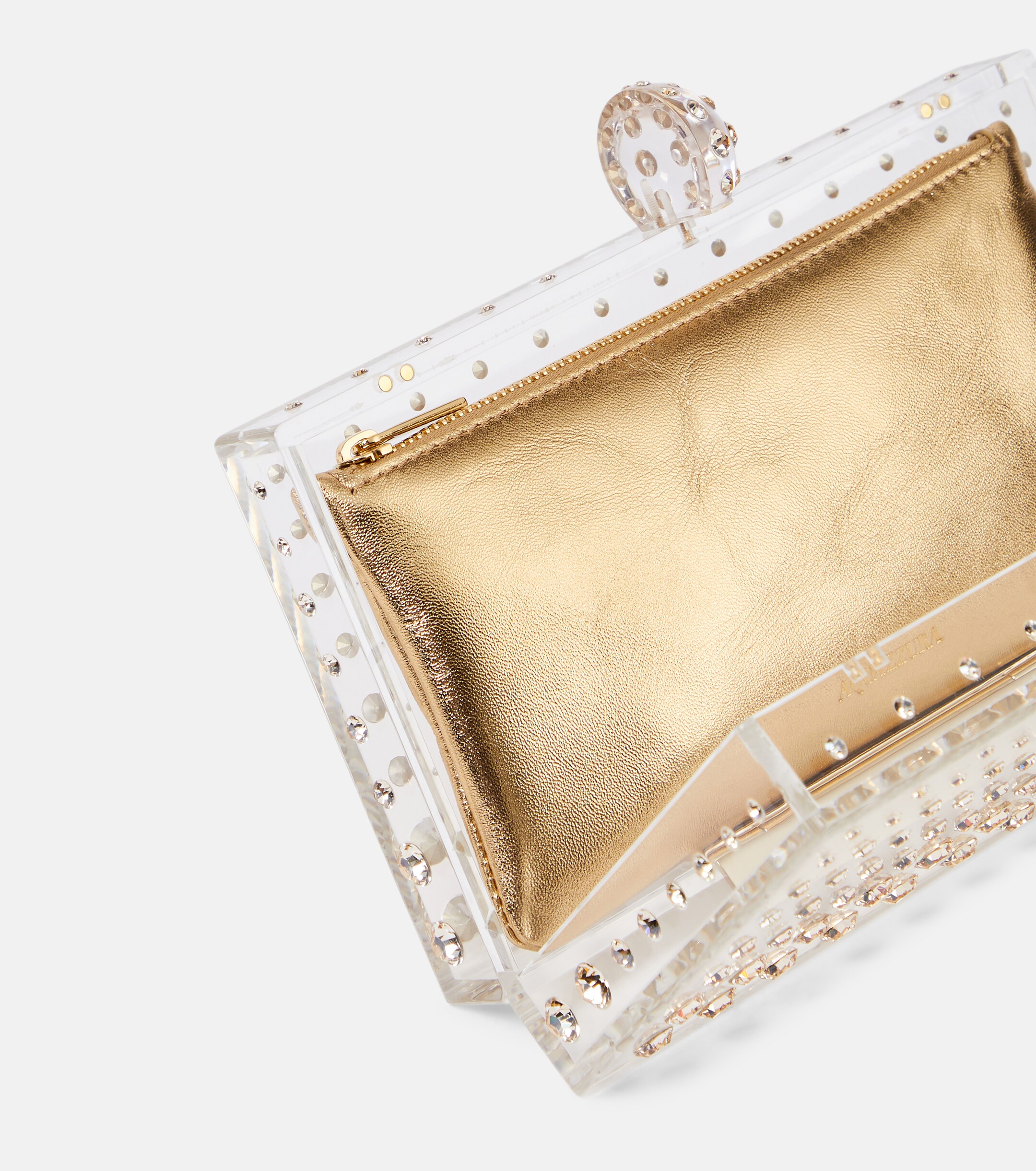AQUAZZURA Tequila crystal-embellished clutch