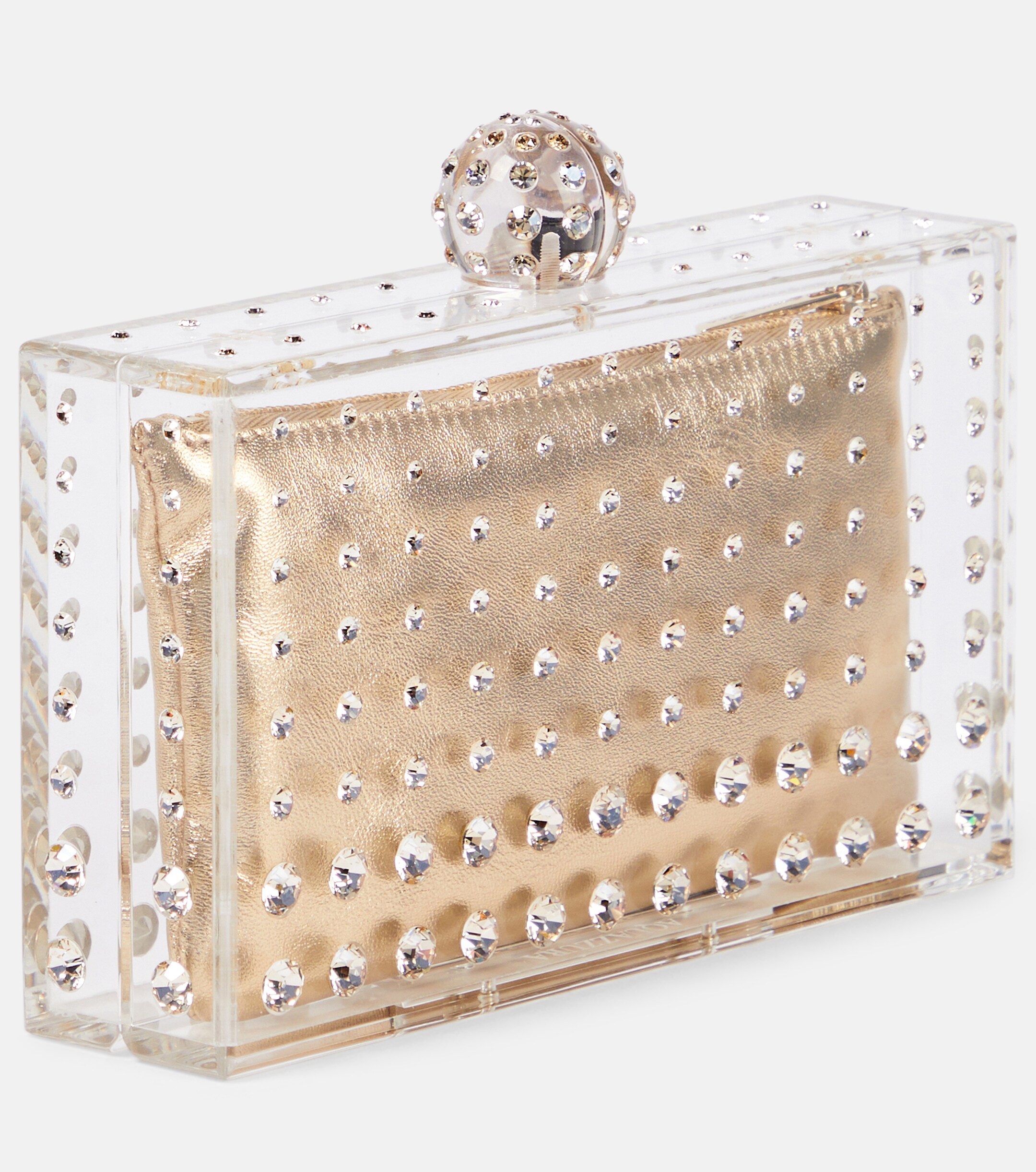 AQUAZZURA Tequila crystal-embellished clutch