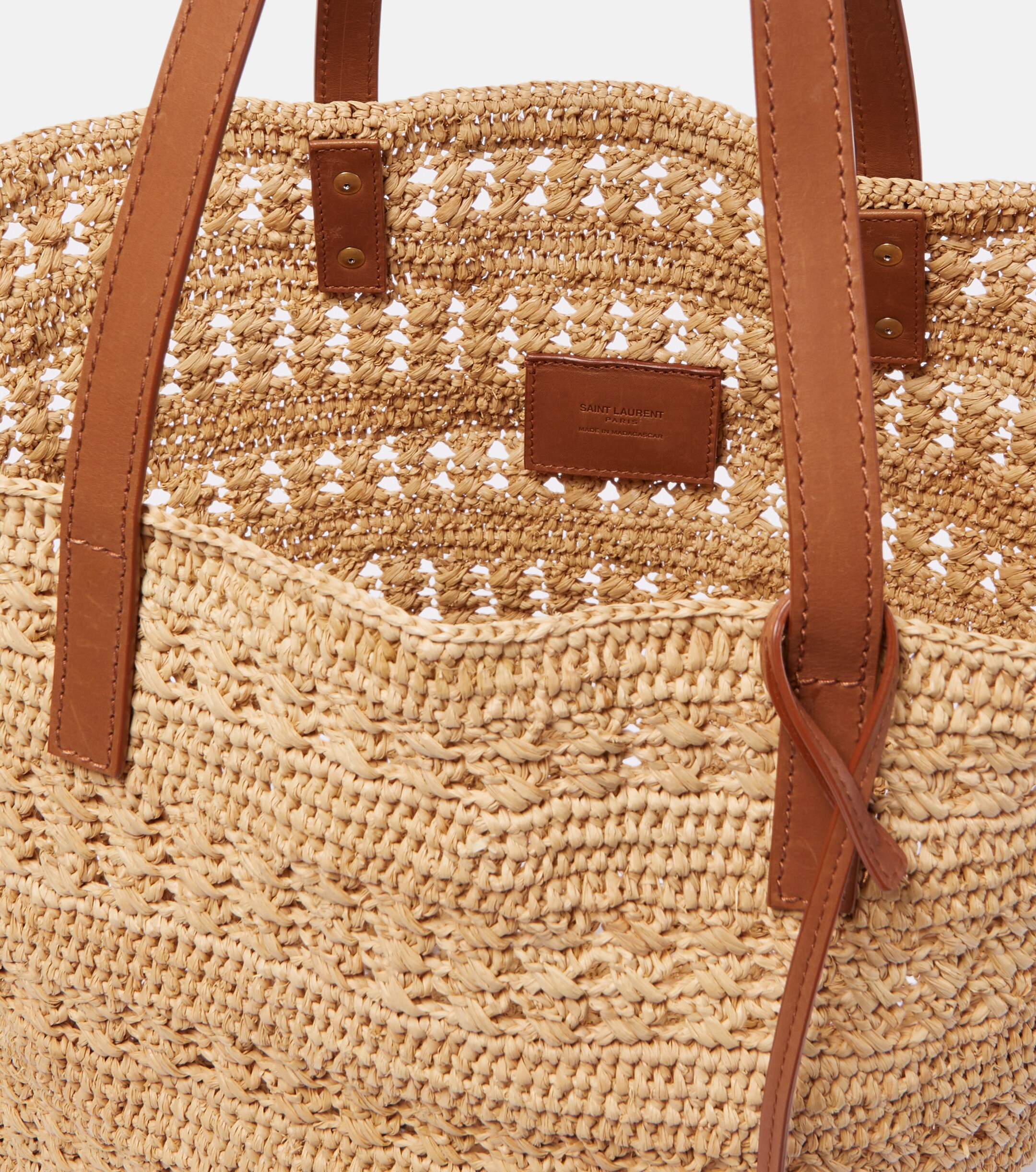 Saint Laurent Panier Medium raffia basket bag
